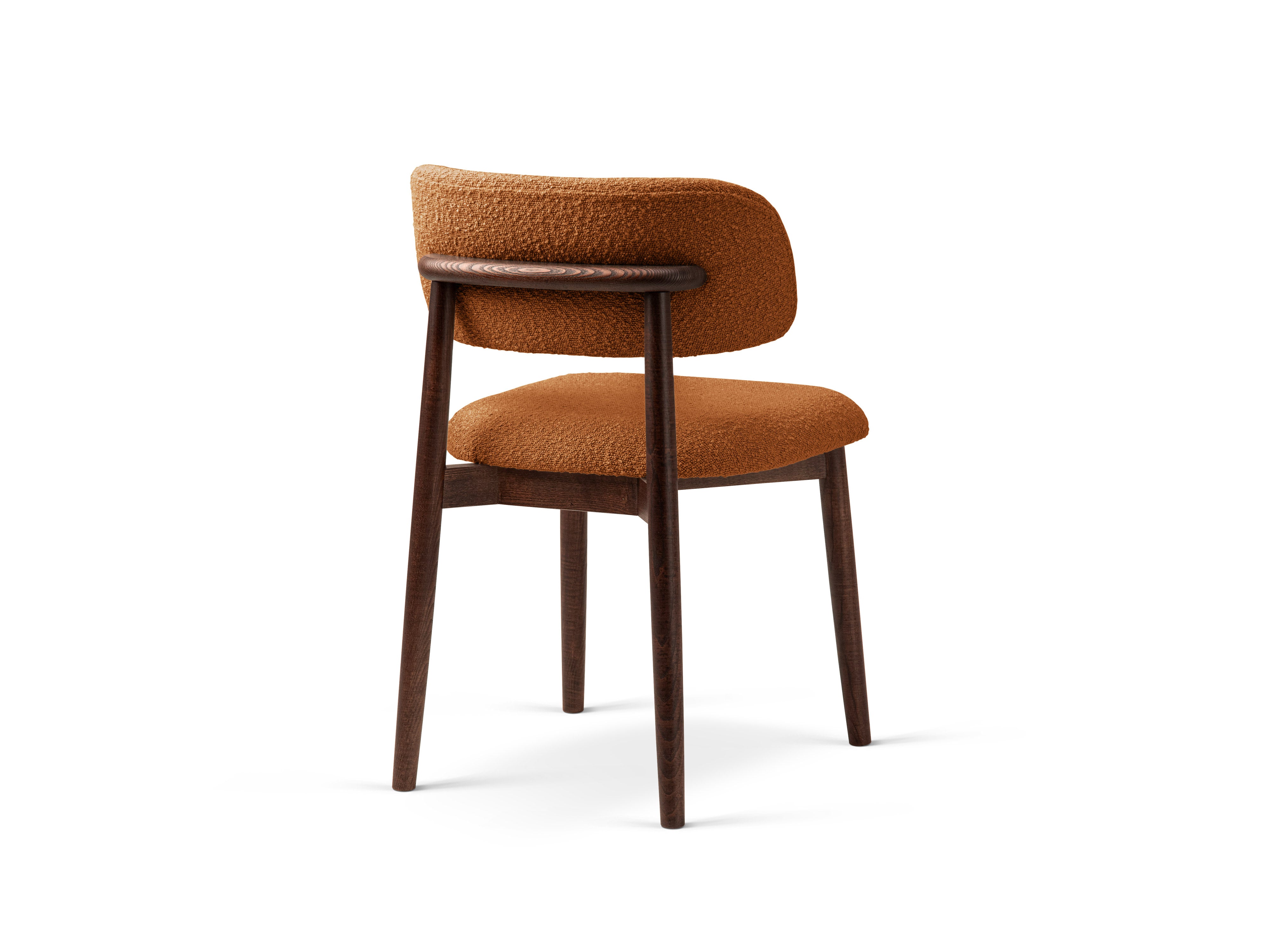 Micadoni Stuhl Evan Boucle Baloo Terrakotta Nussbaum