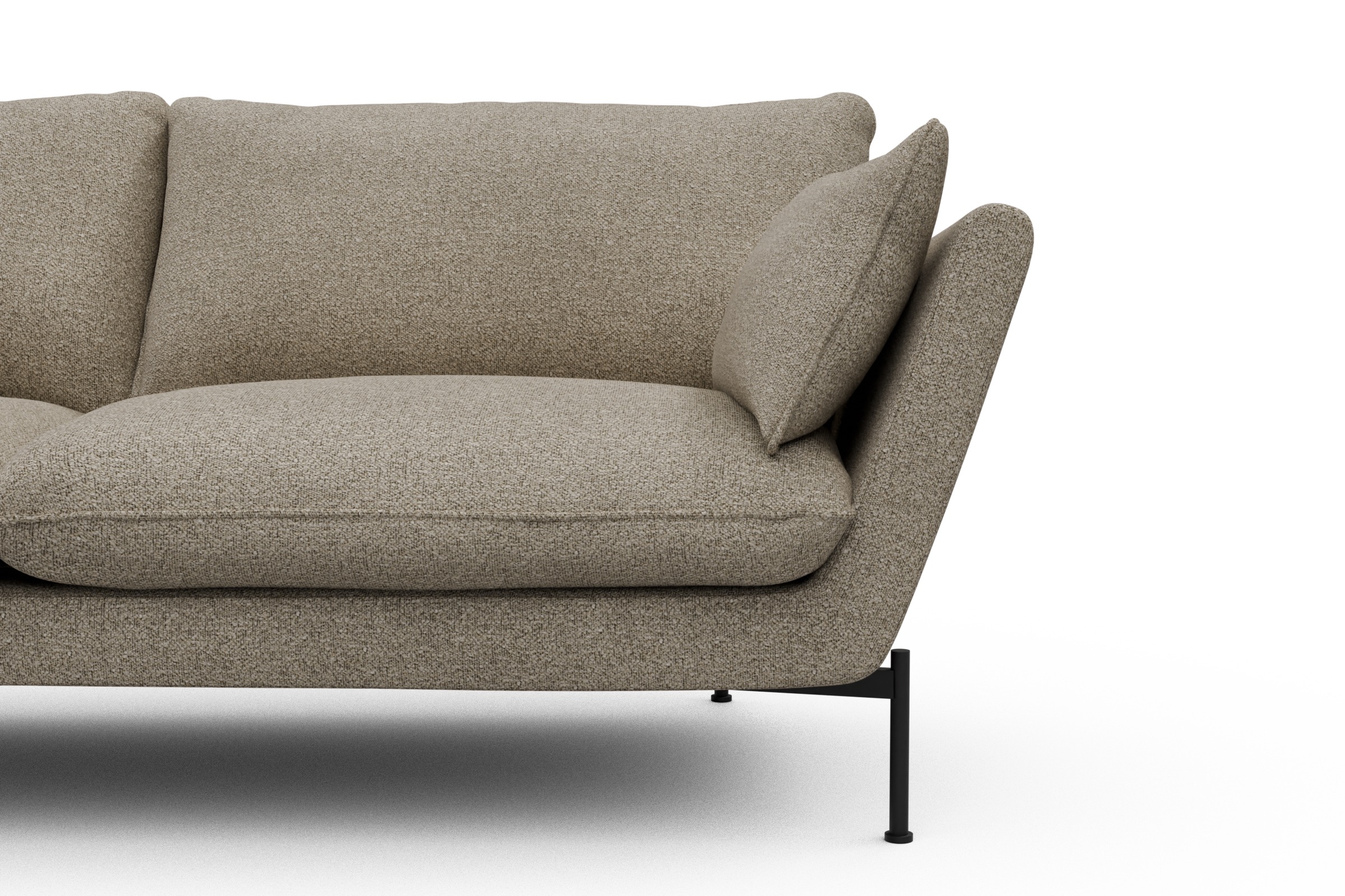 Sofa Anton 3-Sitzer Boucle-Beige