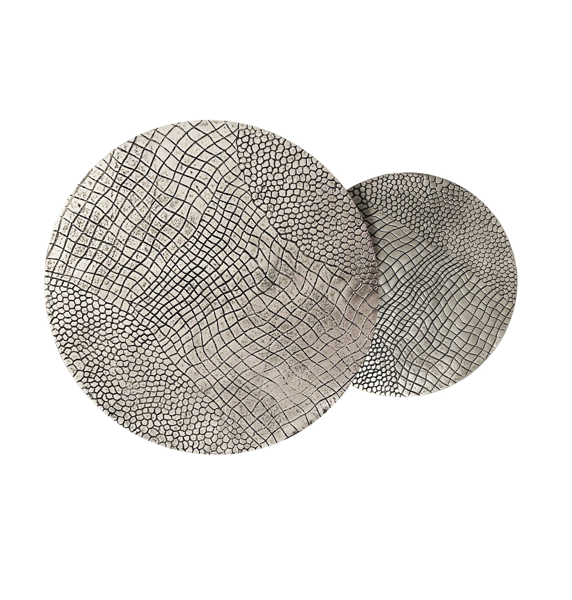 Satztisch 2er-Set Sandnes Aluminium Silber Ø 60 × H 45 cm