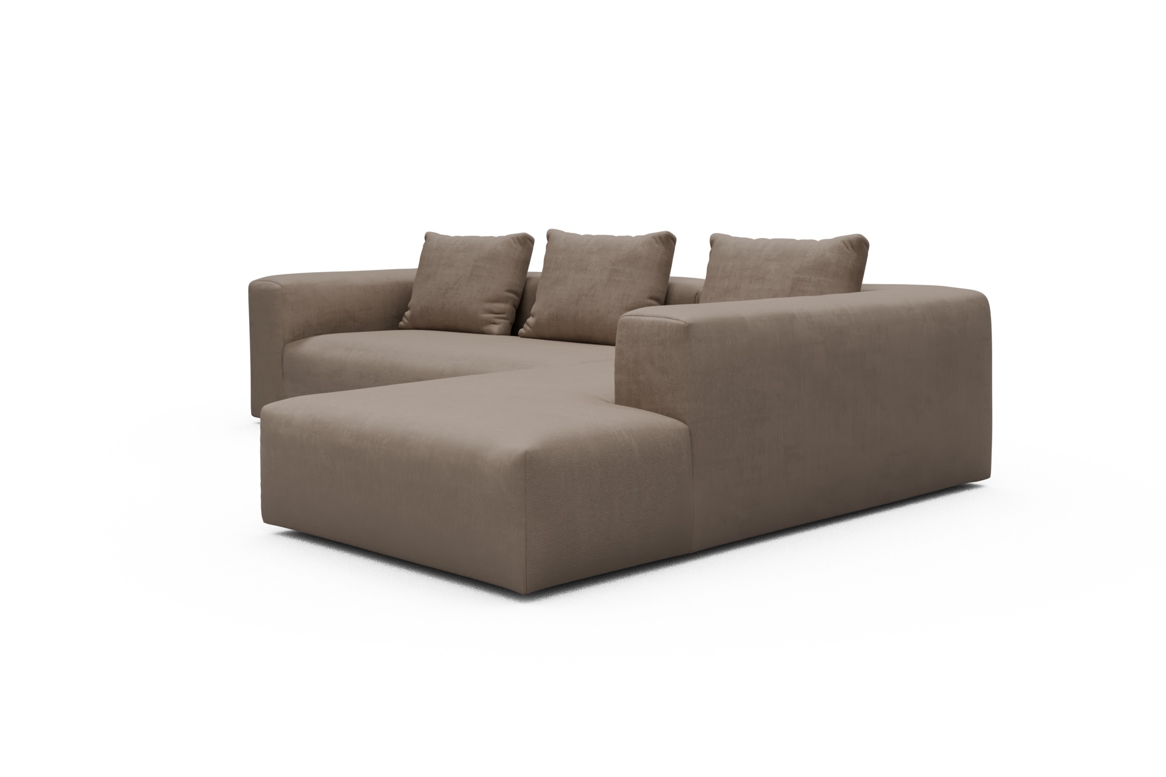 Ecksofa Fred Relax-Ecke rechts mit 2,5-Sitzer Cordufine-Biege