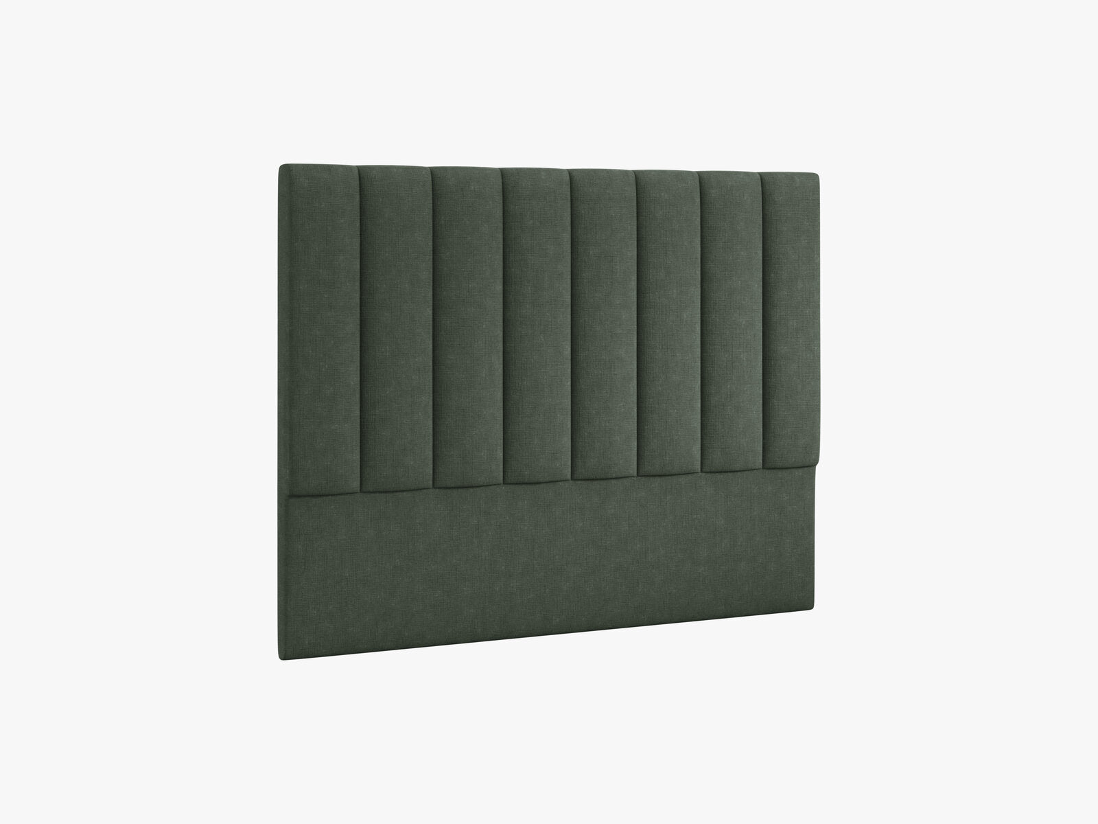 Micadoni Marl Samtiger Kopfteil 140 cm (H 120 cm) Strukturierter Stoff Liberty Moosgrün 160x120