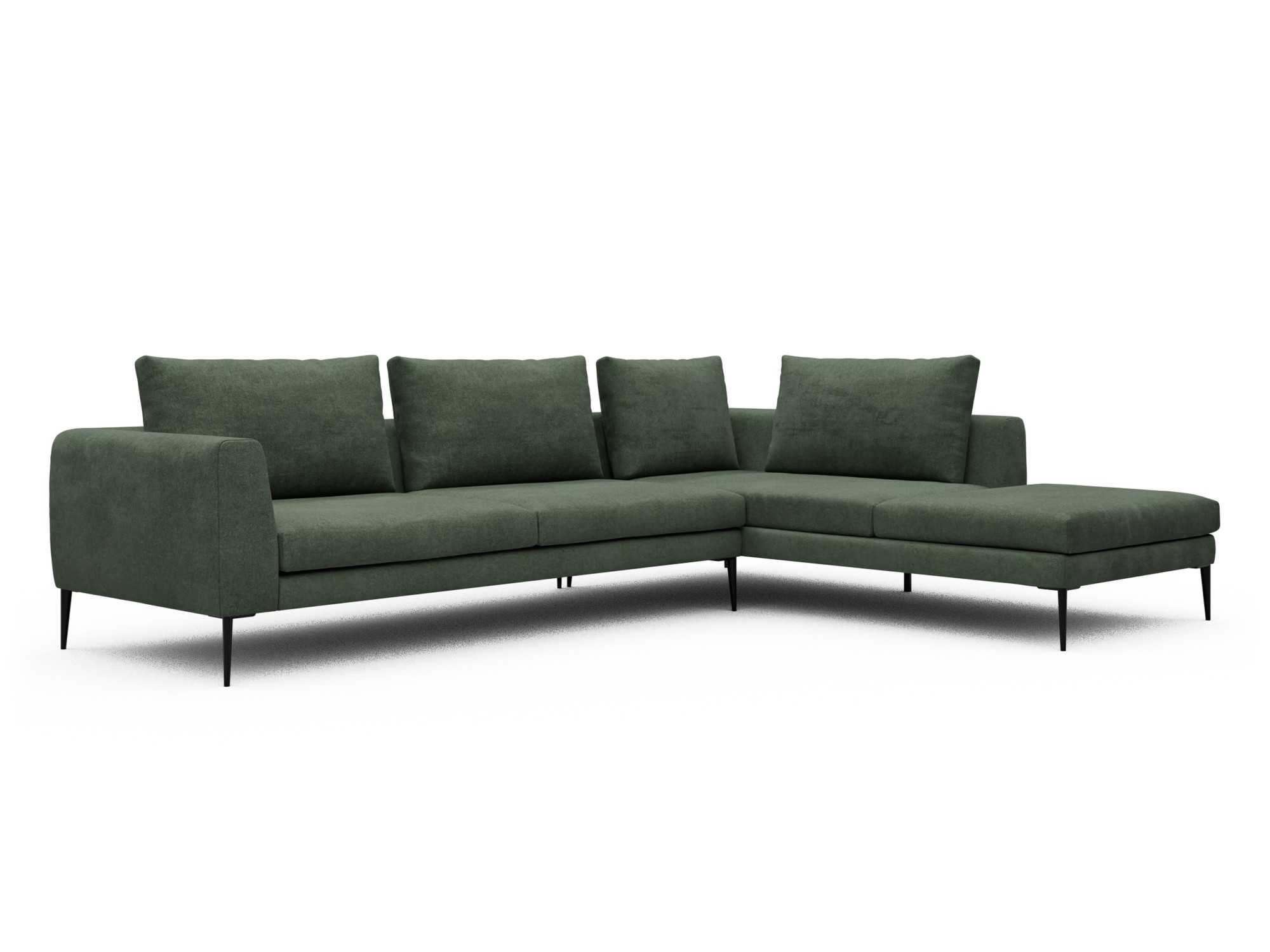 Skandi Home Ecksofa Paul Relax-Ecke rechts mit 3-Sitzer Casone-Forest-Green moebelfaktor