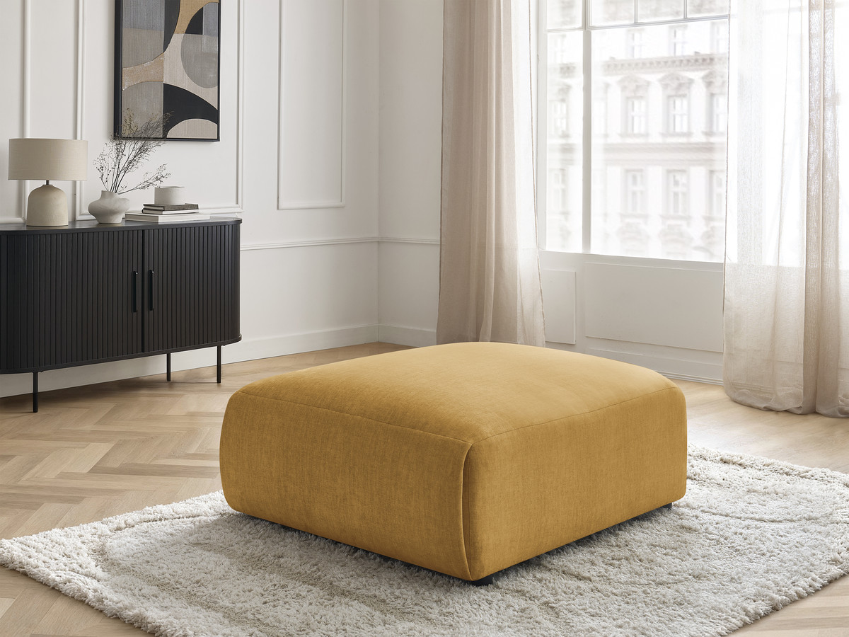 Bobochic Jana Pouf 94 × 114 cm Samt Gelb