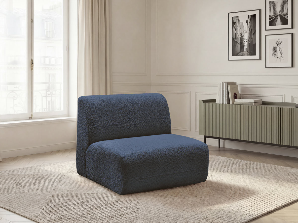 Bobochic Anda Sofamodul 1-Sitzer 84 × 103 cm Chenille Dunkelblau