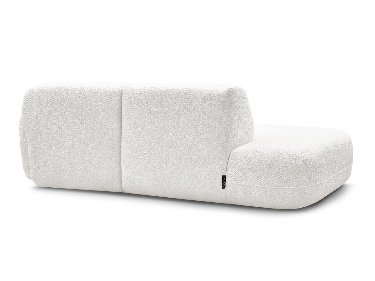 Bobochic Anda Ecksofa 241 × 163 cm Chenille Weiß Ecke rechts