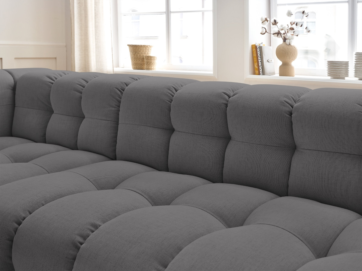 Bobochic Cloud Ecksofa 288 × 184 cm Stoff Dunkelgrau Ecke links