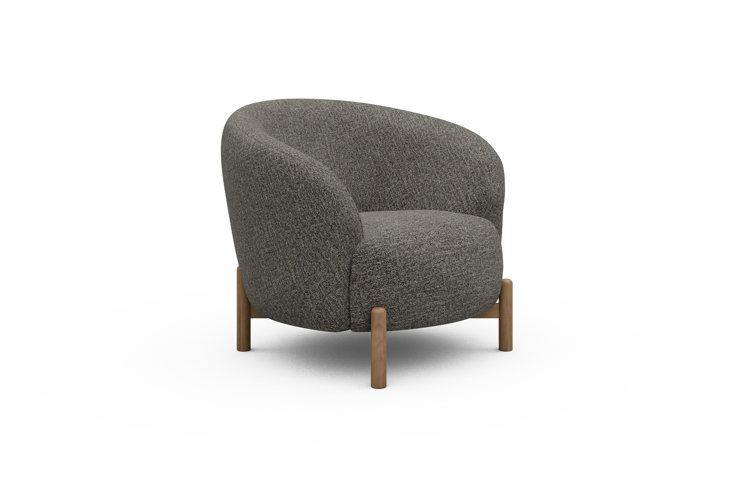 Sessel Ronda Holzbeine Eiche Natur Carreno-Sepie-Brown