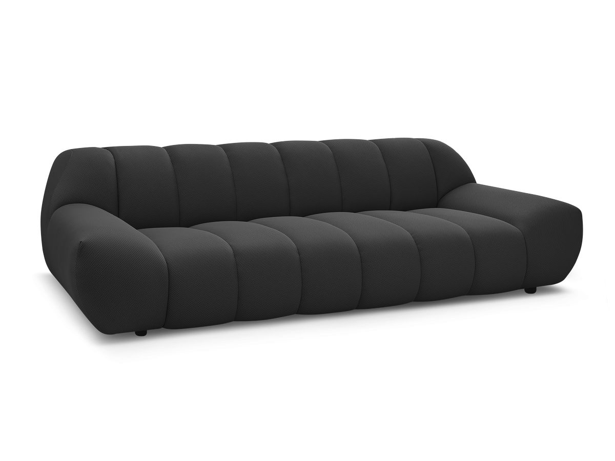 Bobochic Hayden Sofa 3-Sitzer Mesh-Stoff Schwarz
