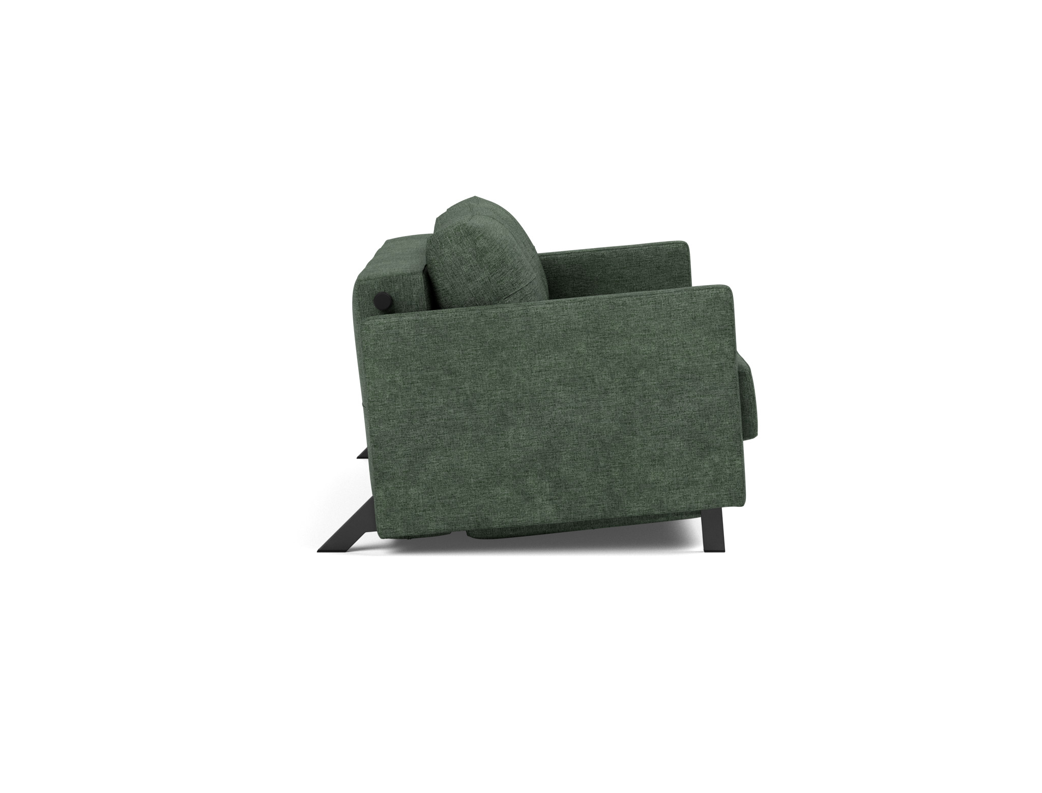 Schlafsofa Cubed mit Armlehnen 140 Flachgewebe Avella 281-Pine-Green