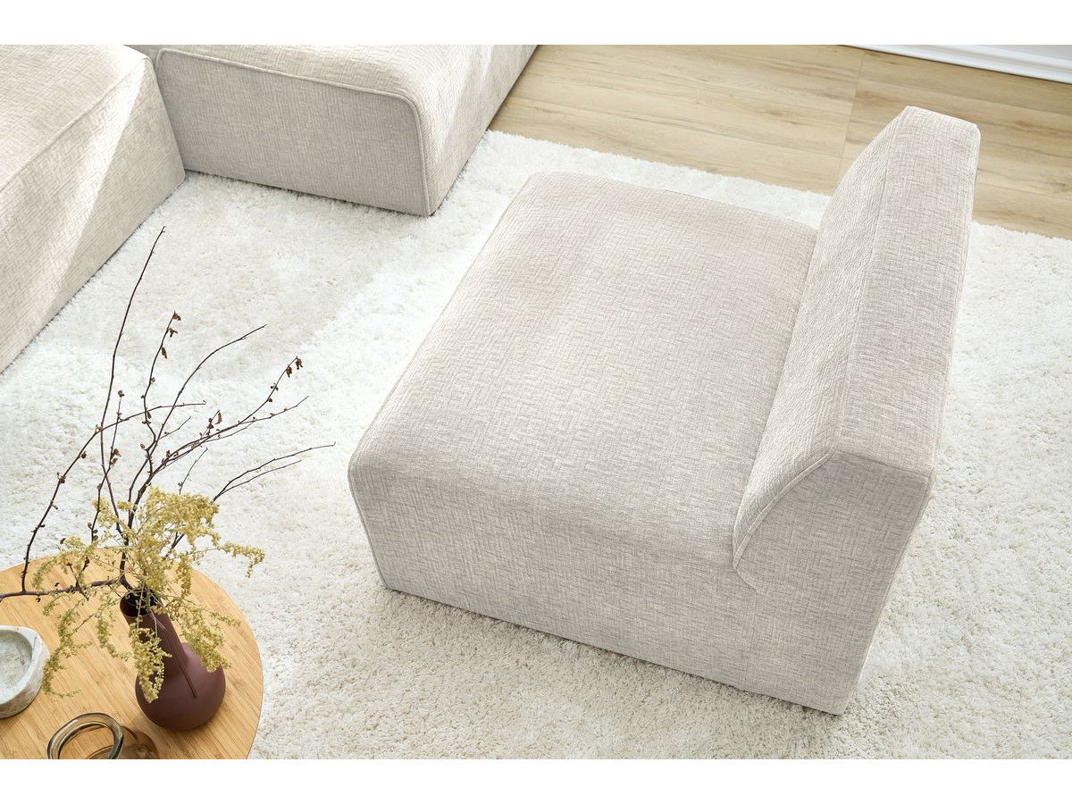Bobochic Megeve Sofamodul 1-Sitzer Strukturstoff Beige