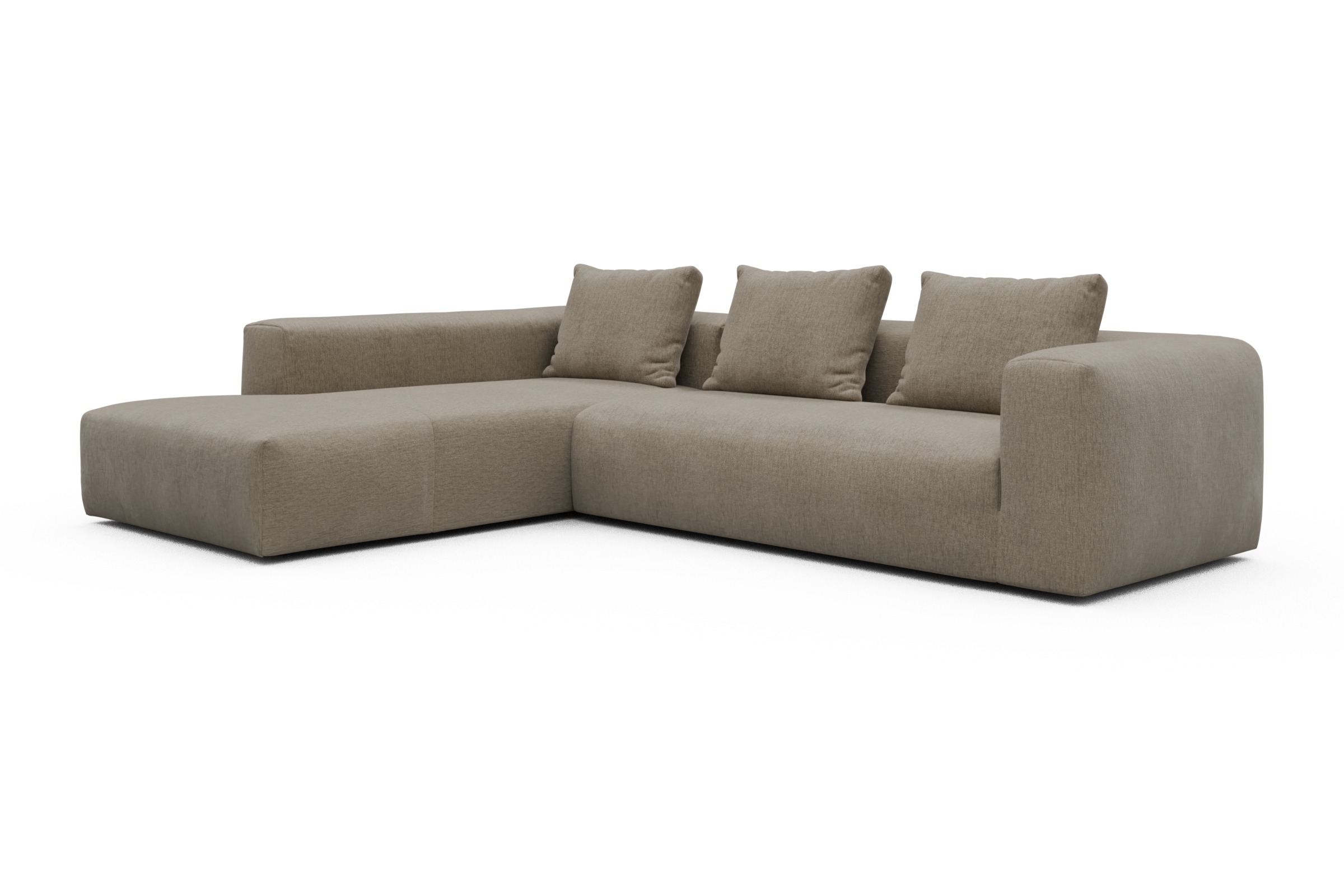 Ecksofa Fred Relax-Ecke links mit 2,5-Sitzer Smooth-Belge