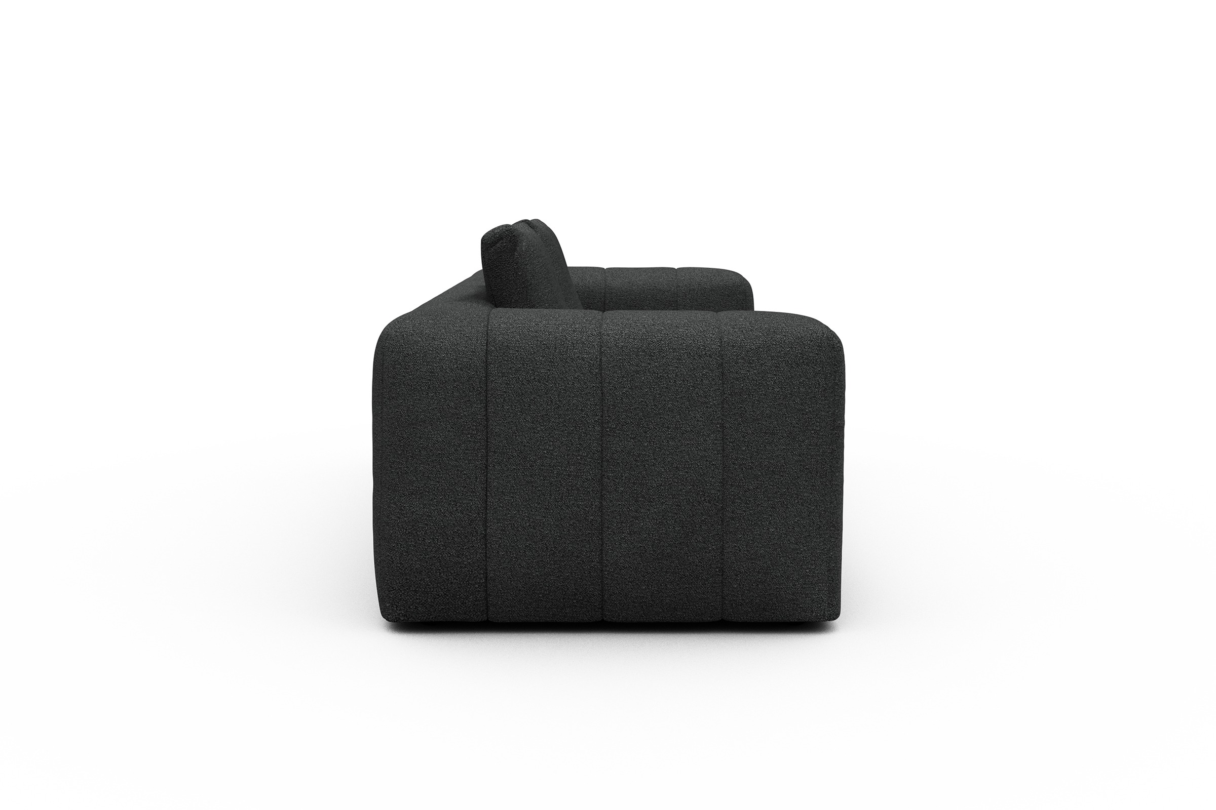 Sofa Hugo 3-Sitzer Boucle-Charcoal