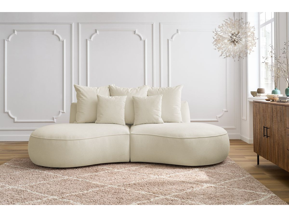 Bobochic Saint-germain Sofa 3-Sitzer Strukturstoff Beige