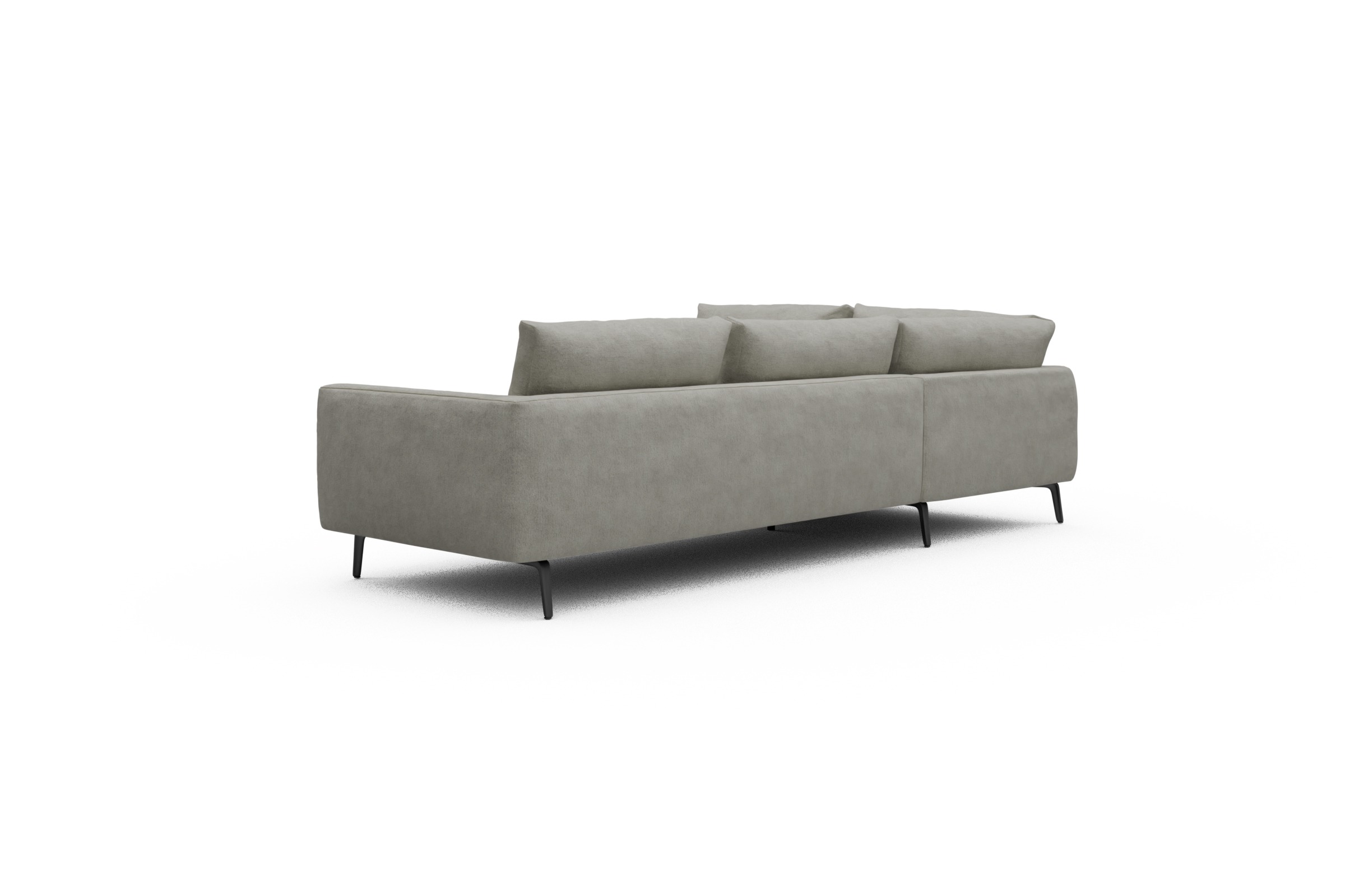 Ecksofa Karl Relax-Ecke links mit 2,5-Sitzer Carreno-Moon-Stone-White