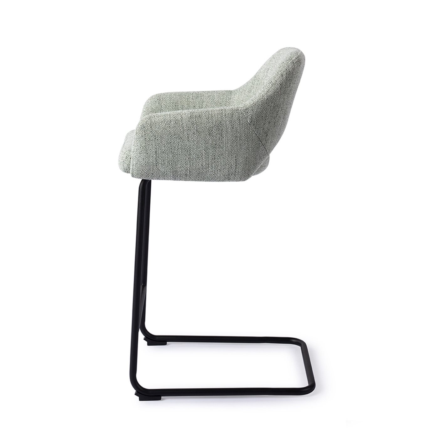 Jesper Home Barhocker Yanai Soft-Sage Arch Schwarz Barhöhe (75cm)
