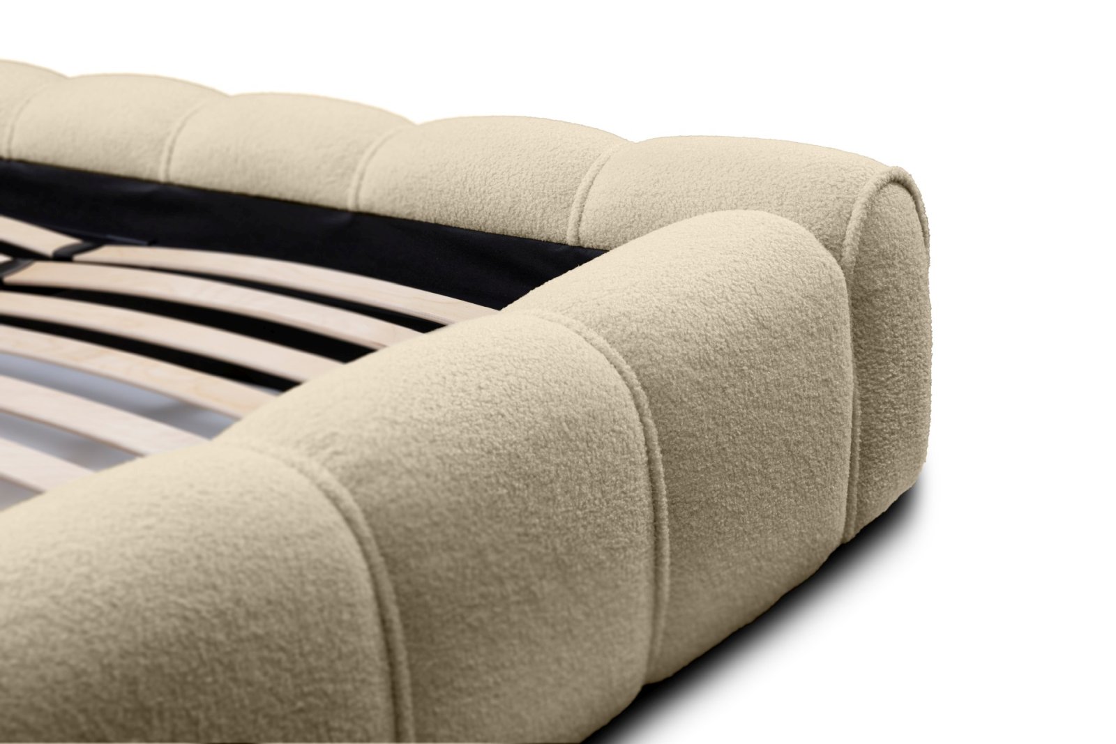 Polsterbett Belio Boucle 160x200 mit Holzrahmen Quelle 06