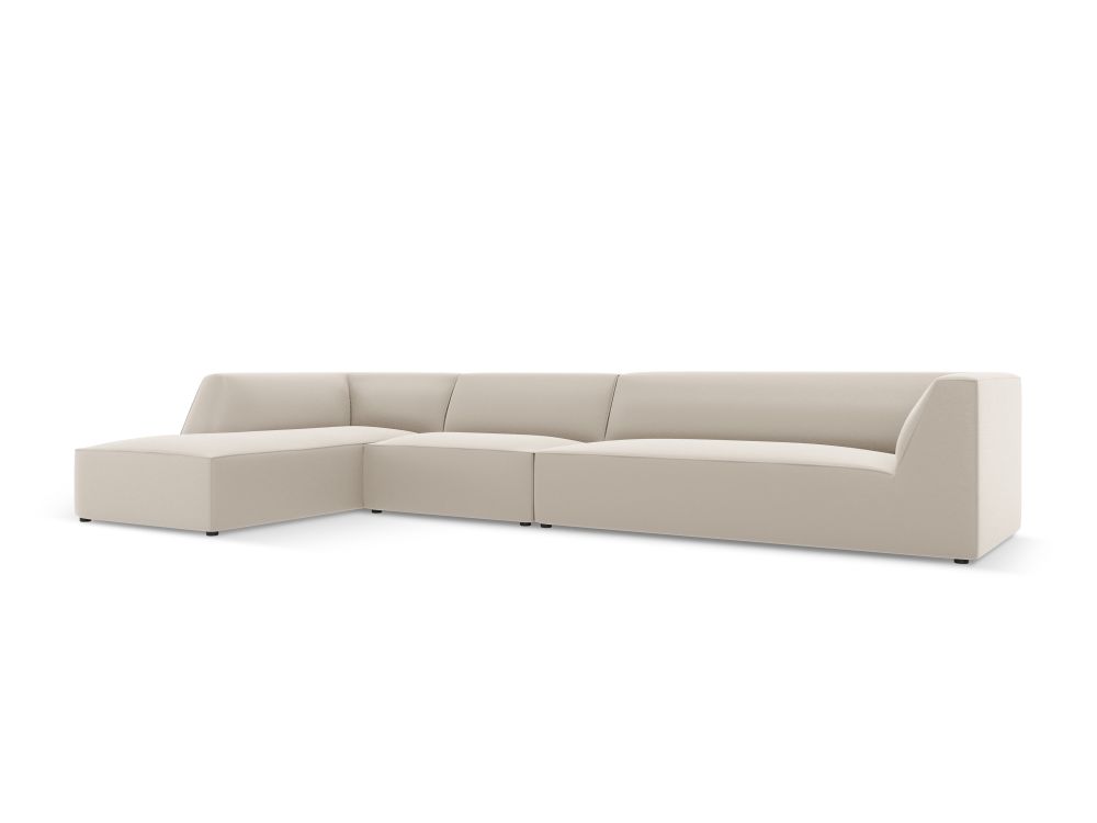 Cosmopolitan Design Ecksofa Siena 5-Sitzer Kunstleder Pacifico Taubengrau Links
