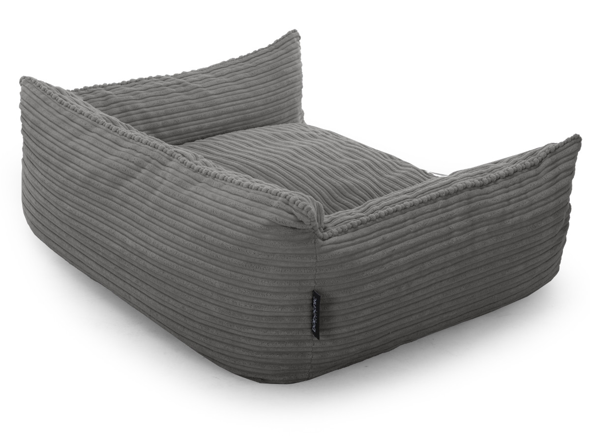 Bobochic Pluto Hundekorb Cordsamt Dunkelgrau, Größe L (84 cm)