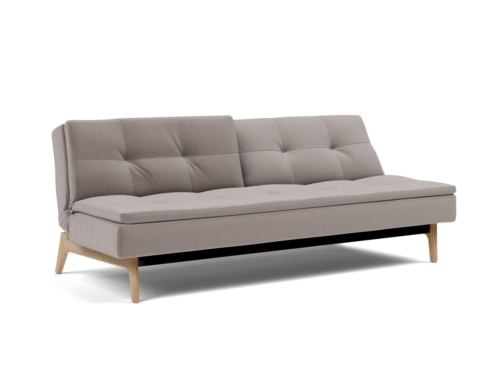 Schlafsofa Dublexo Chenille Esina 418-Truffle Beine Eiche