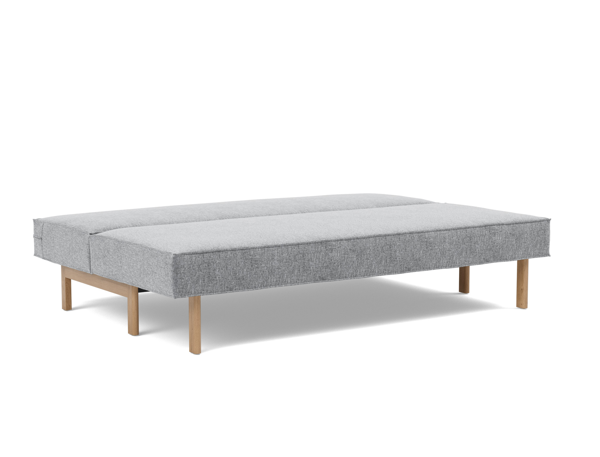 Schlafsofa Sly Strukturierter Stoff Twist 565-Granite Beine Eiche