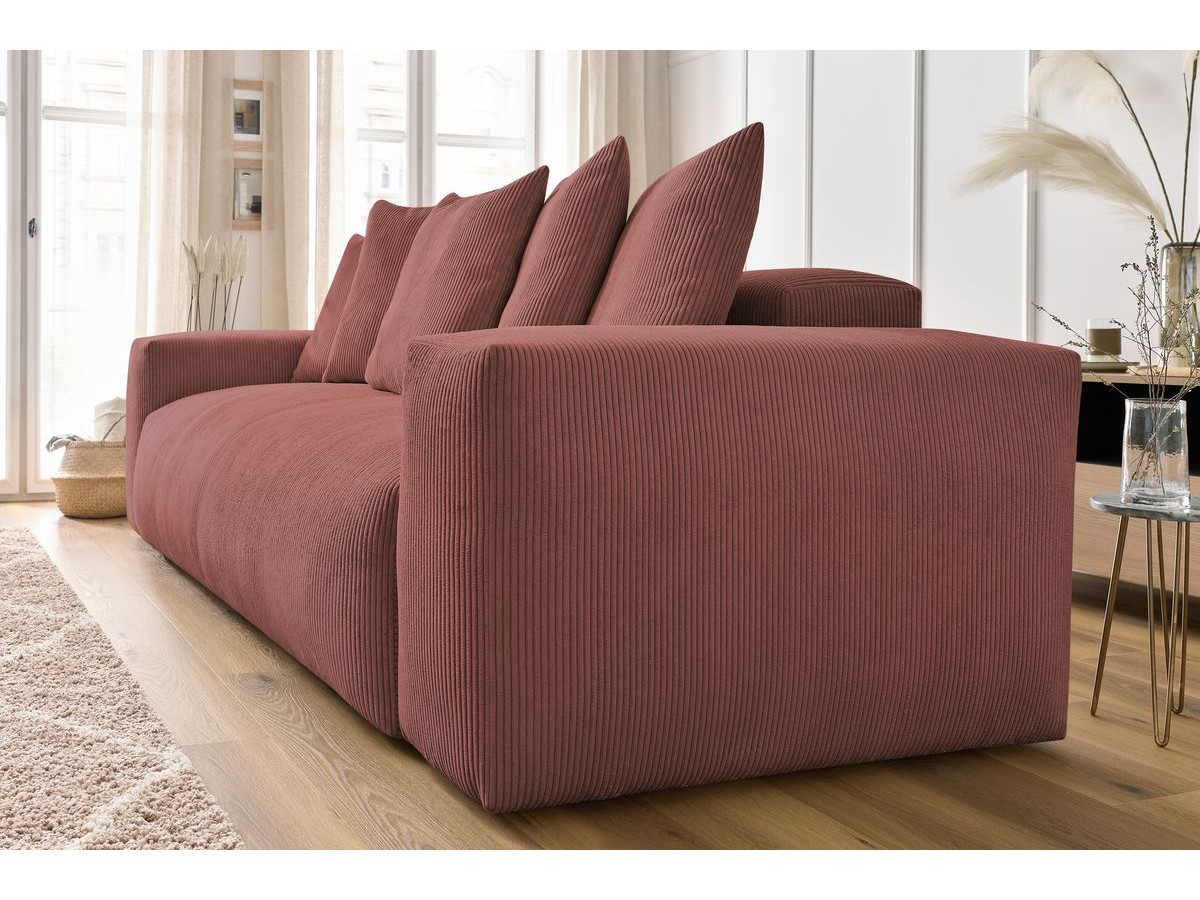 Bobochic Voltaire Sofa 3-Sitzer 280 × 124 cm Cordsamt Rosa