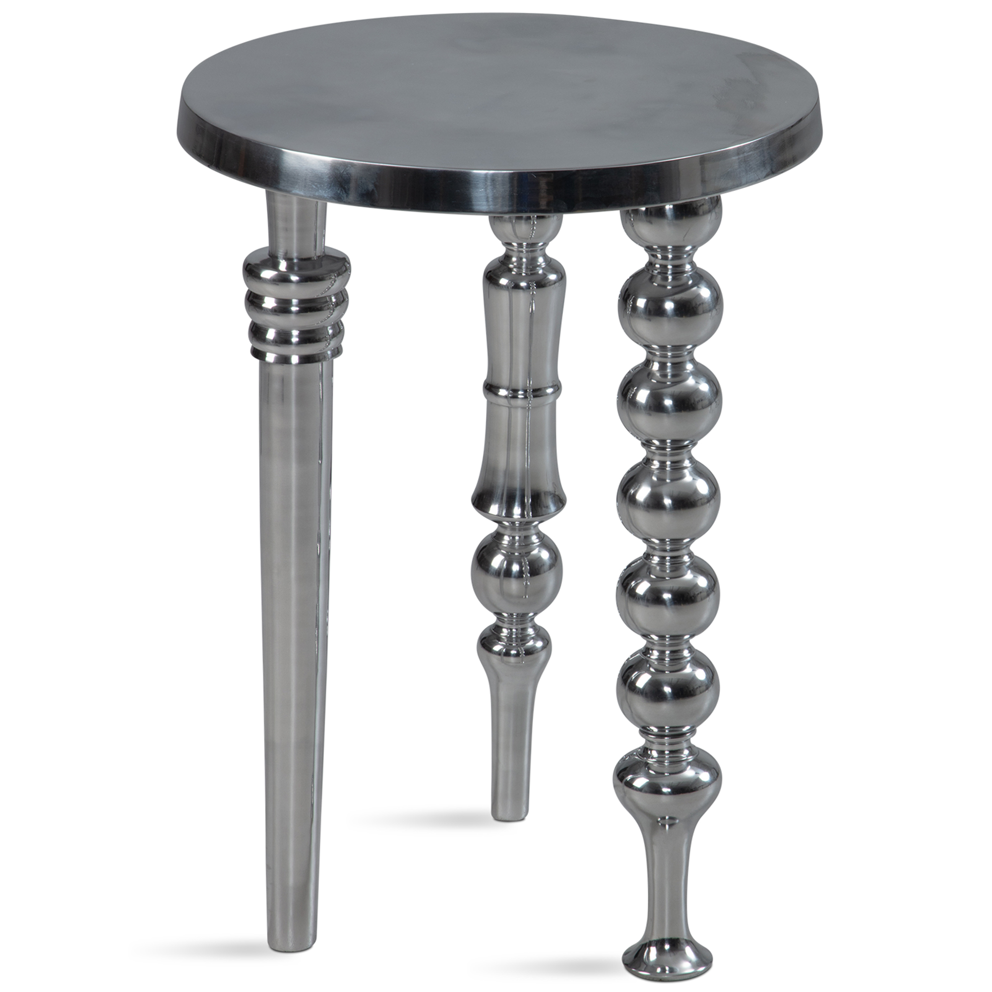 Beistelltisch Tolga Aluminium Silber Ø 44 × H 63 cm