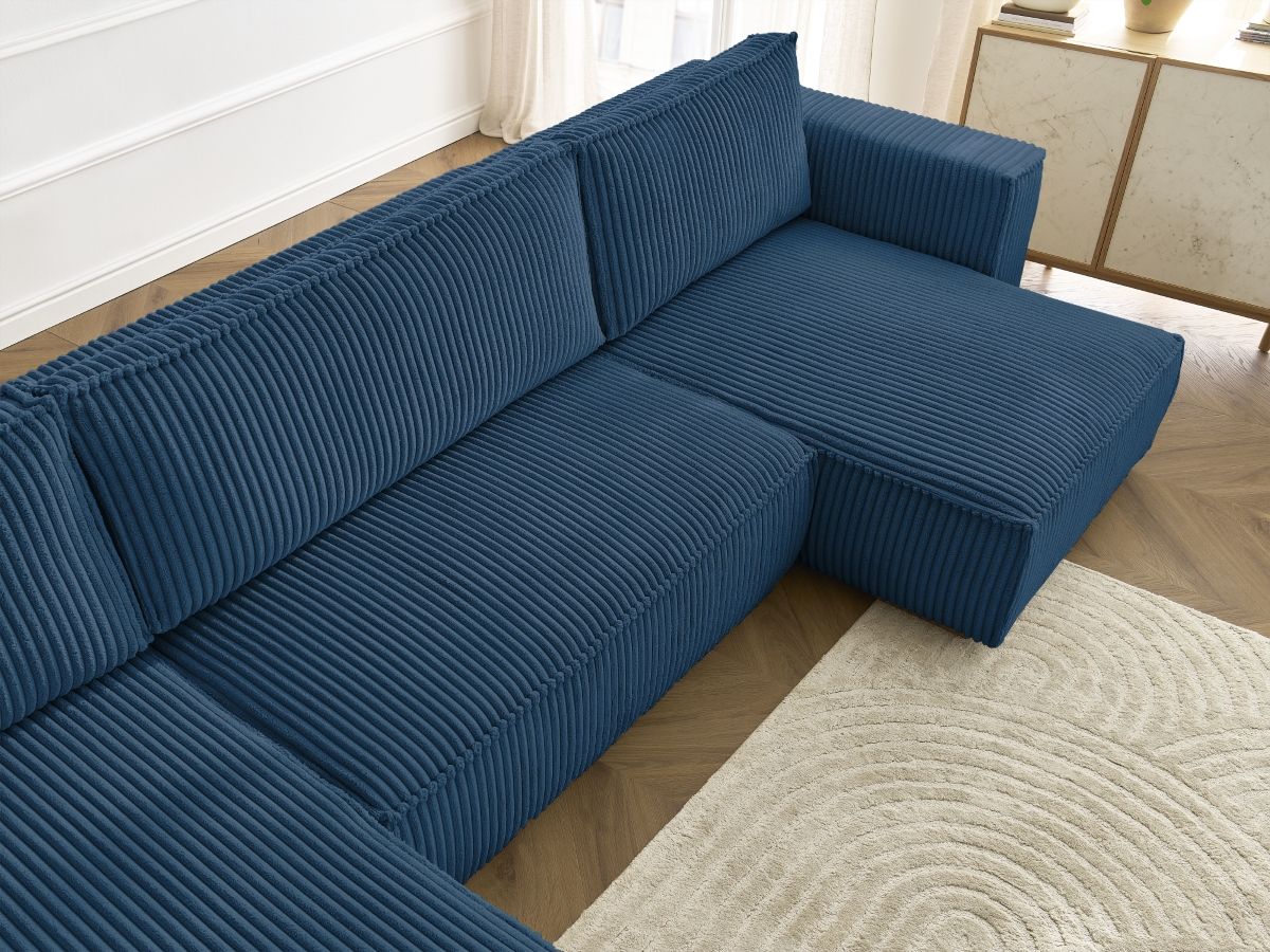Bobochic Chelsea Wohnlandschaft Breitcord weich Dunkelblau