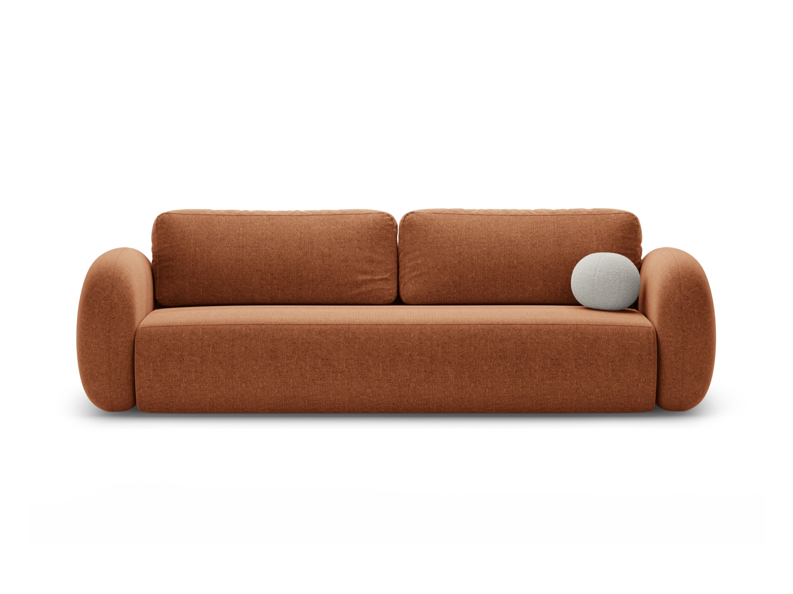 Cosmopolitan Design Schlafsofa Tonale 3-Sitzer mit Bettkasten Chenille Eden Ziegel