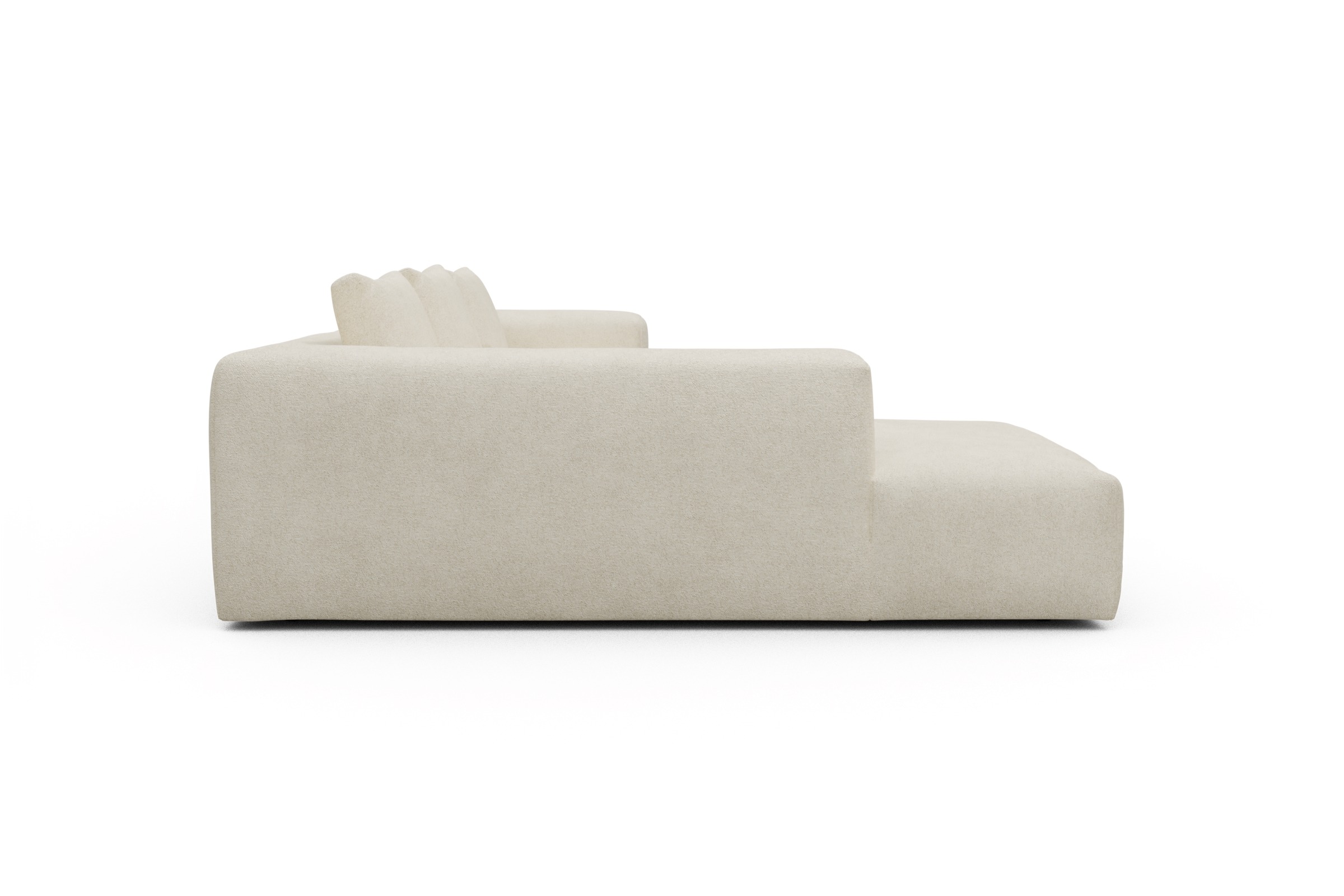 Ecksofa Fred Relax-Ecke links mit 2,5-Sitzer Boucle-Off-White