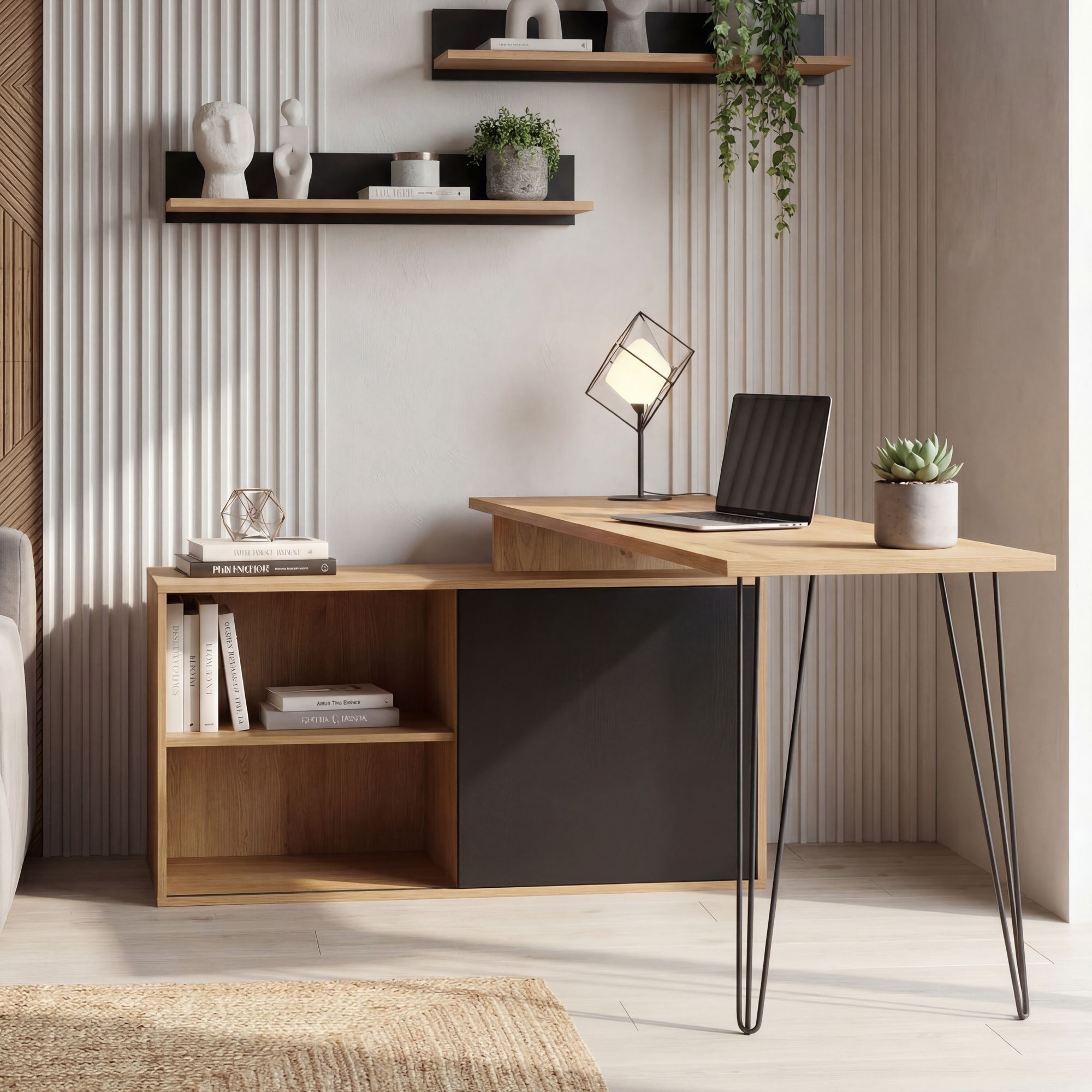 Schreibtisch Sorumsand Braun 130 × 110 × 74,5 cm