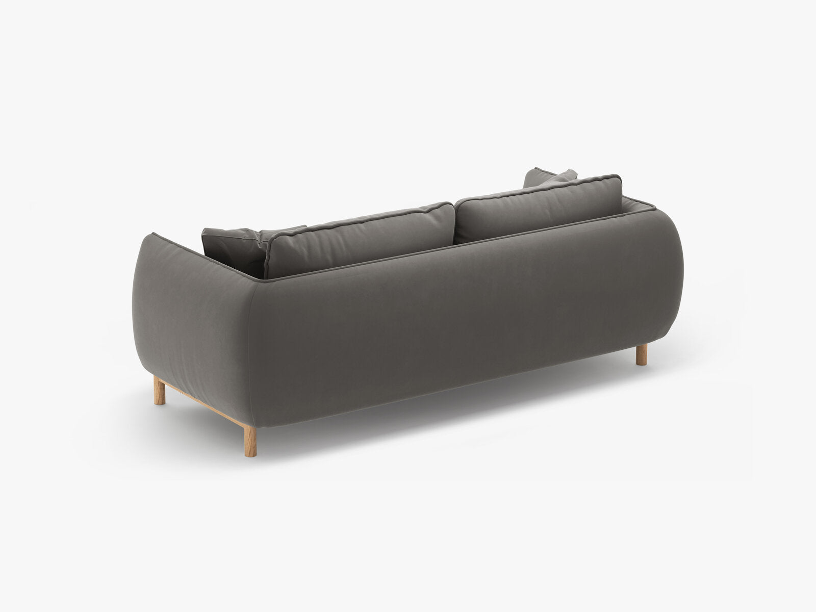 Micadoni Ada Sofa 2-Sitzer Samt Casino Grau