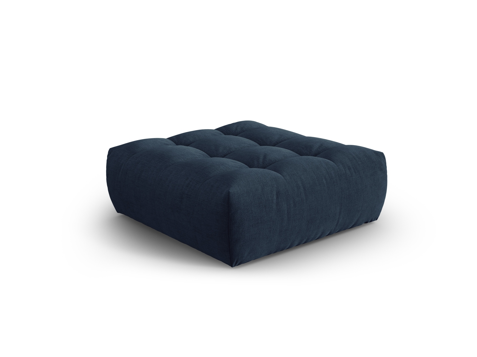 Micadoni Hocker Bloom 1-Sitzer Strukturierter Stoff Dunkelblau
