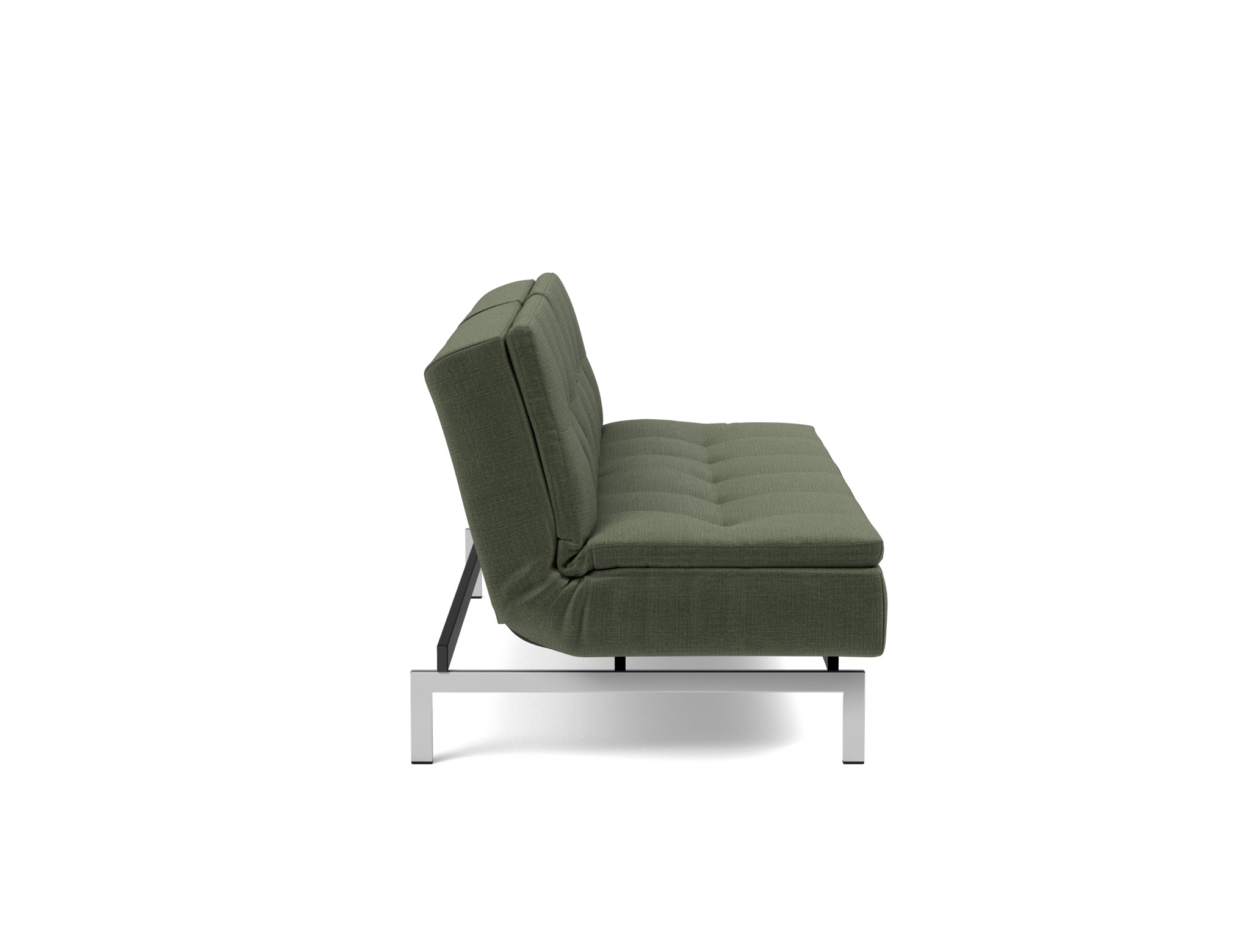 Schlafsofa Dublexo Chenille Esina 413-Olive-Green Beine Chrom