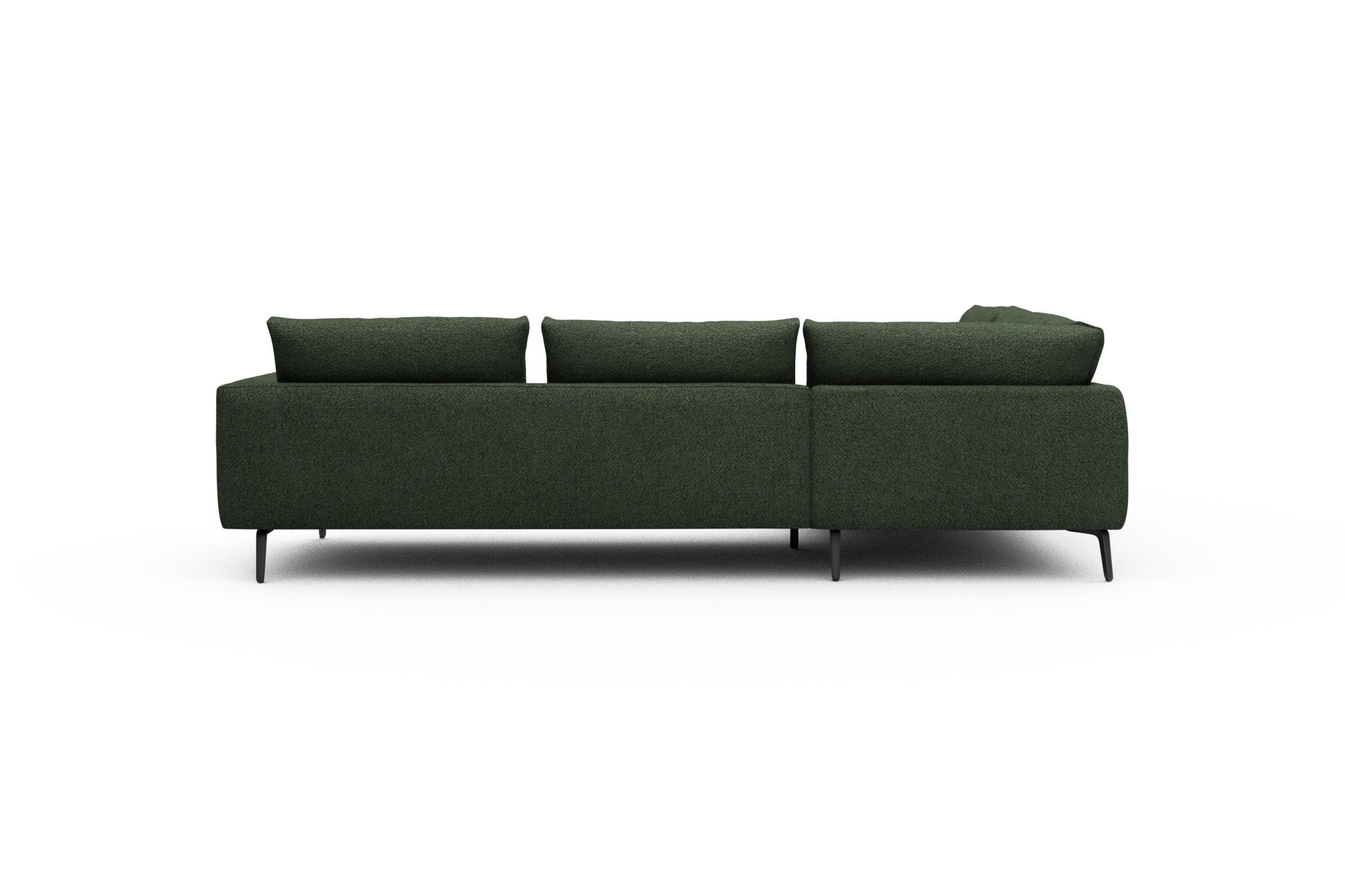 Ecksofa Karl Relax-Ecke links mit 2,5-Sitzer Vanora-Deep-Green