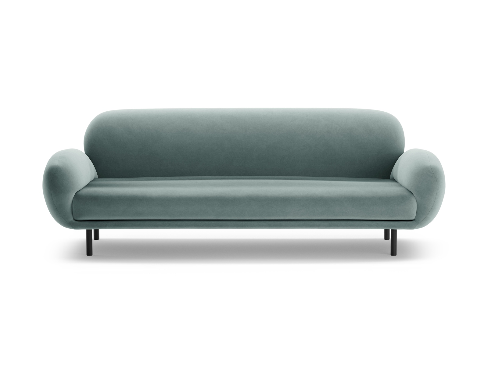 Micadoni Sofa Poppy 3-Sitzer Samt Casino Hellblau