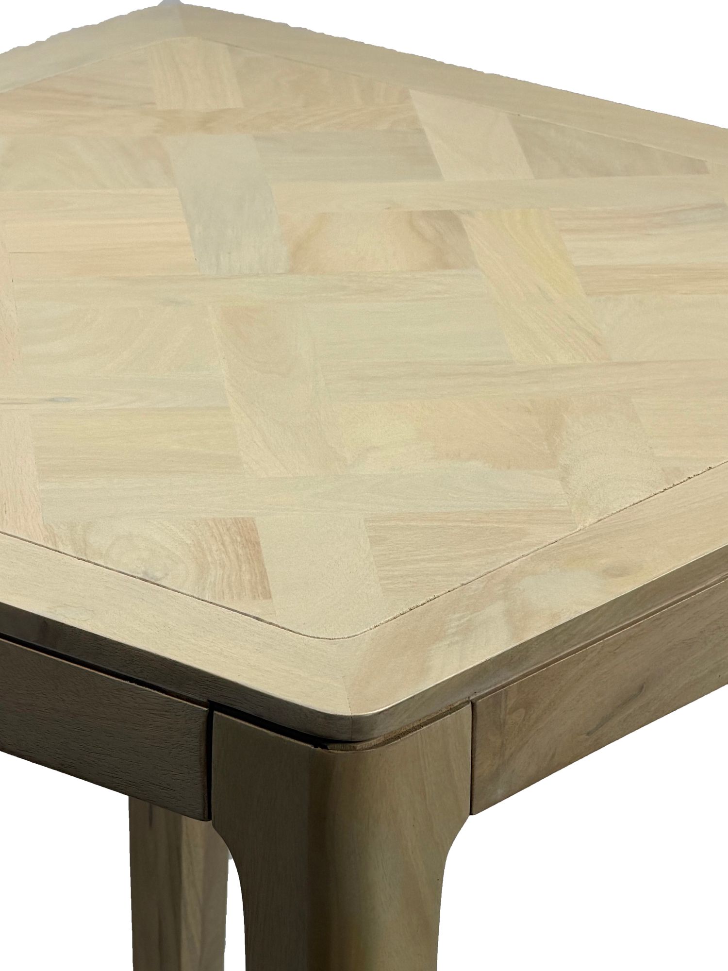 Esstisch Solund Mango Massivholz Weiß gewaschen 80 × 80 cm