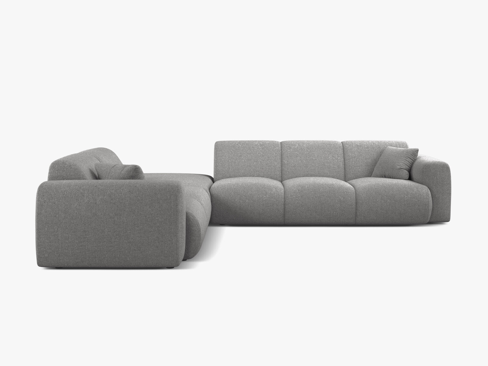 Micadoni Ecksofa Molino 6-Sitzer Links Chenille Eden Hellgrau