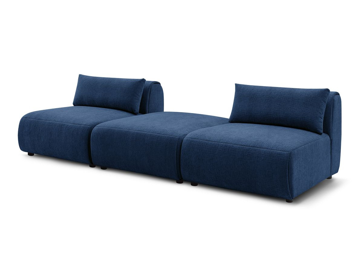 Bobochic Jeanne Sofa 3-Sitzer Strukturstoff Dunkelblau