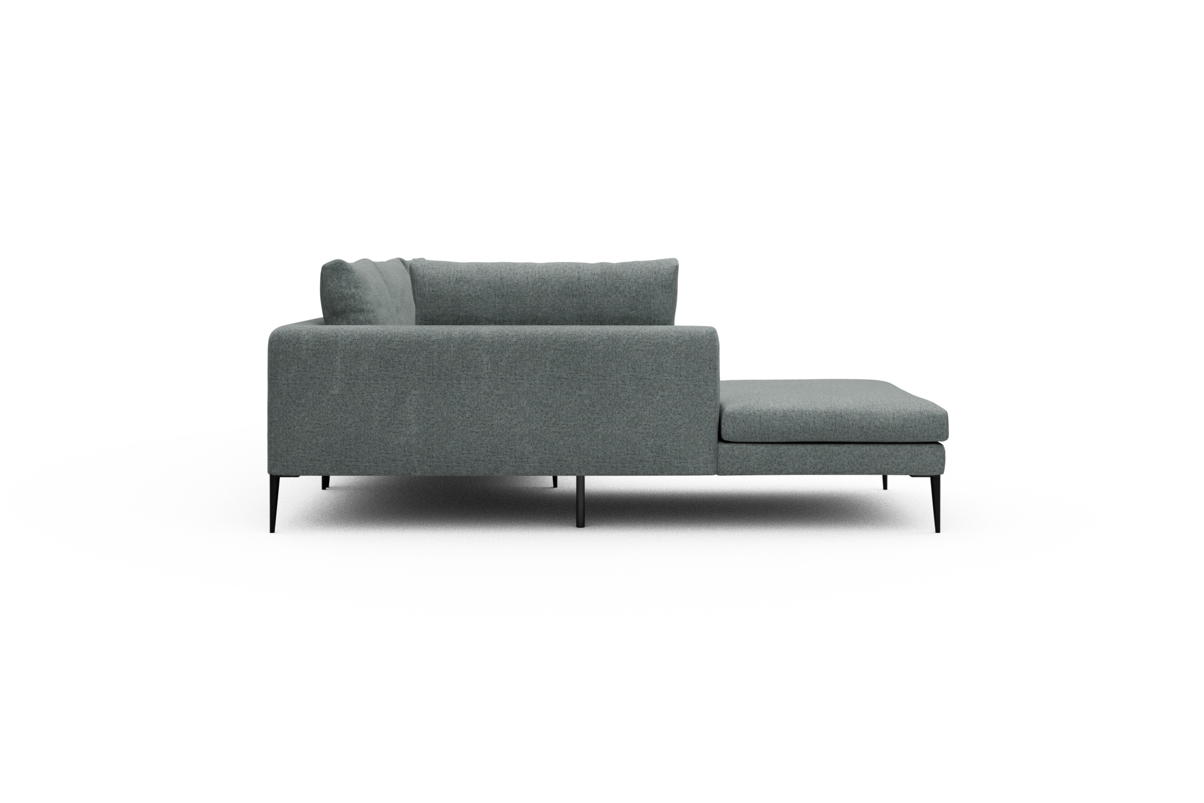 Ecksofa Paul Relax-Ecke rechts mit 3-Sitzer Casone-Light-Mixed-Green