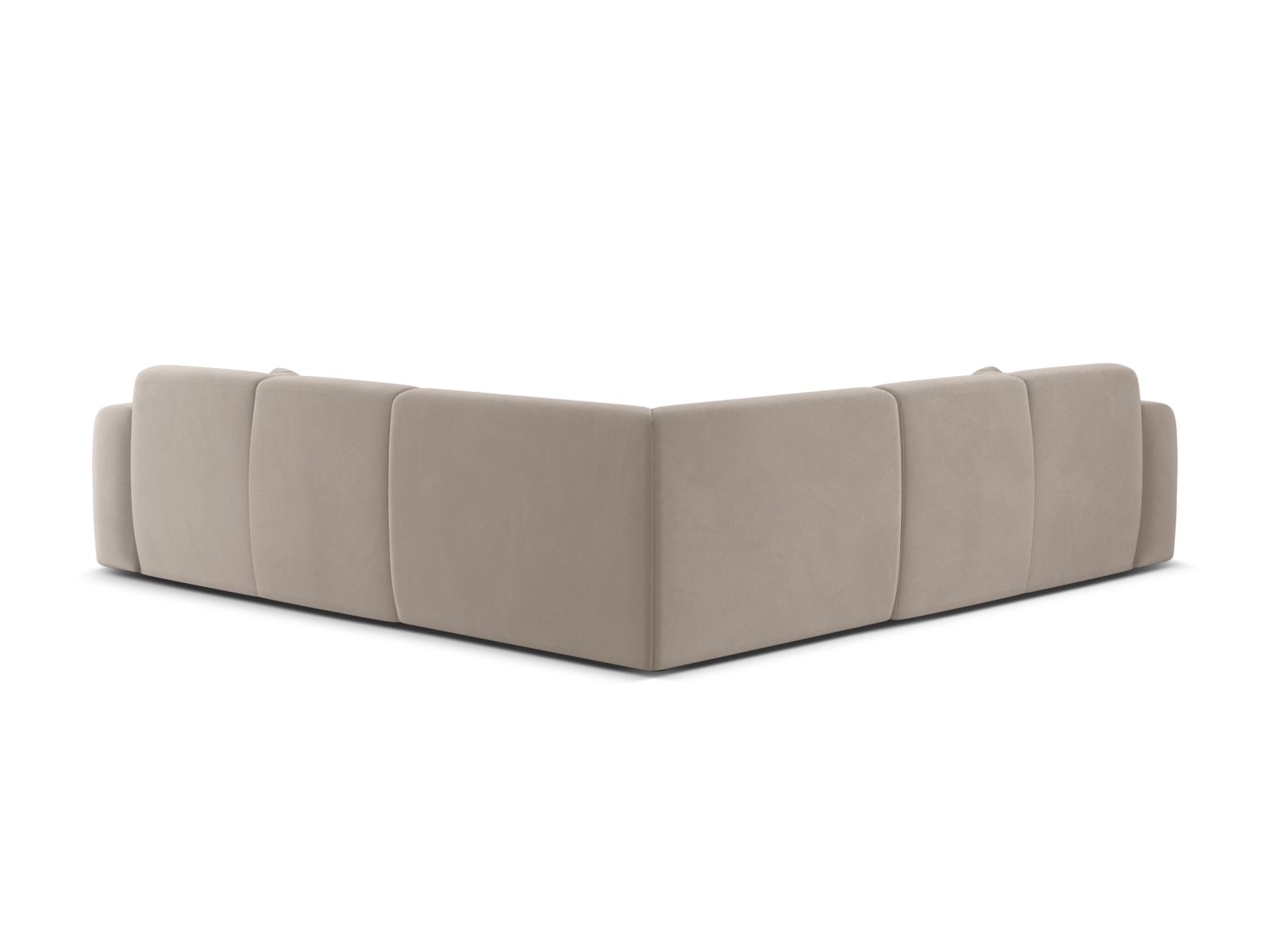 Micadoni Ecksofa Molino 5-Sitzer Samt Casino Helles Beige