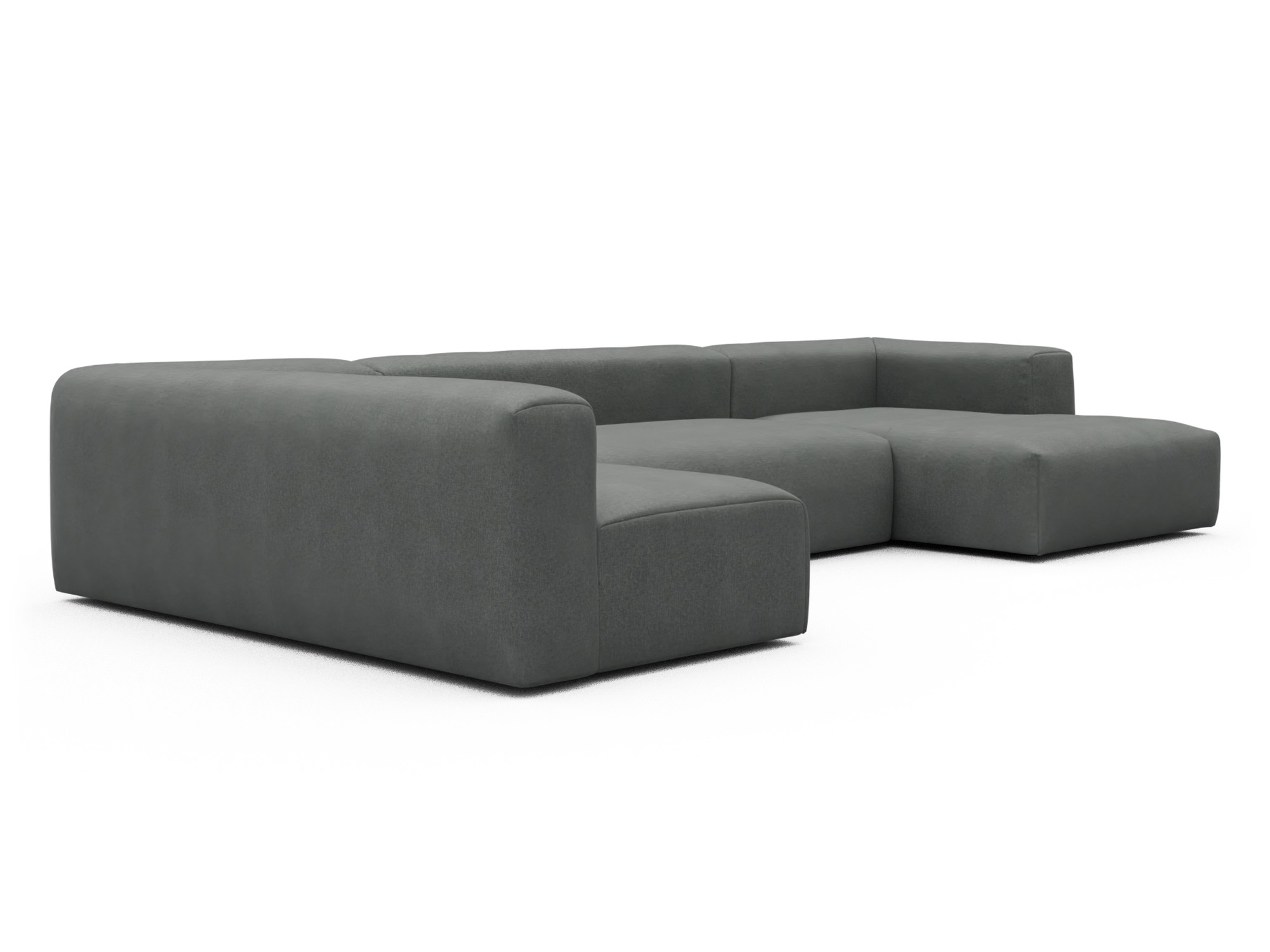 Skandi Home Wohnlandschaft Fred Chaiselongue rechts mit 2-Sitzer und lange Armlehne links Satya-Steel moebelfaktor