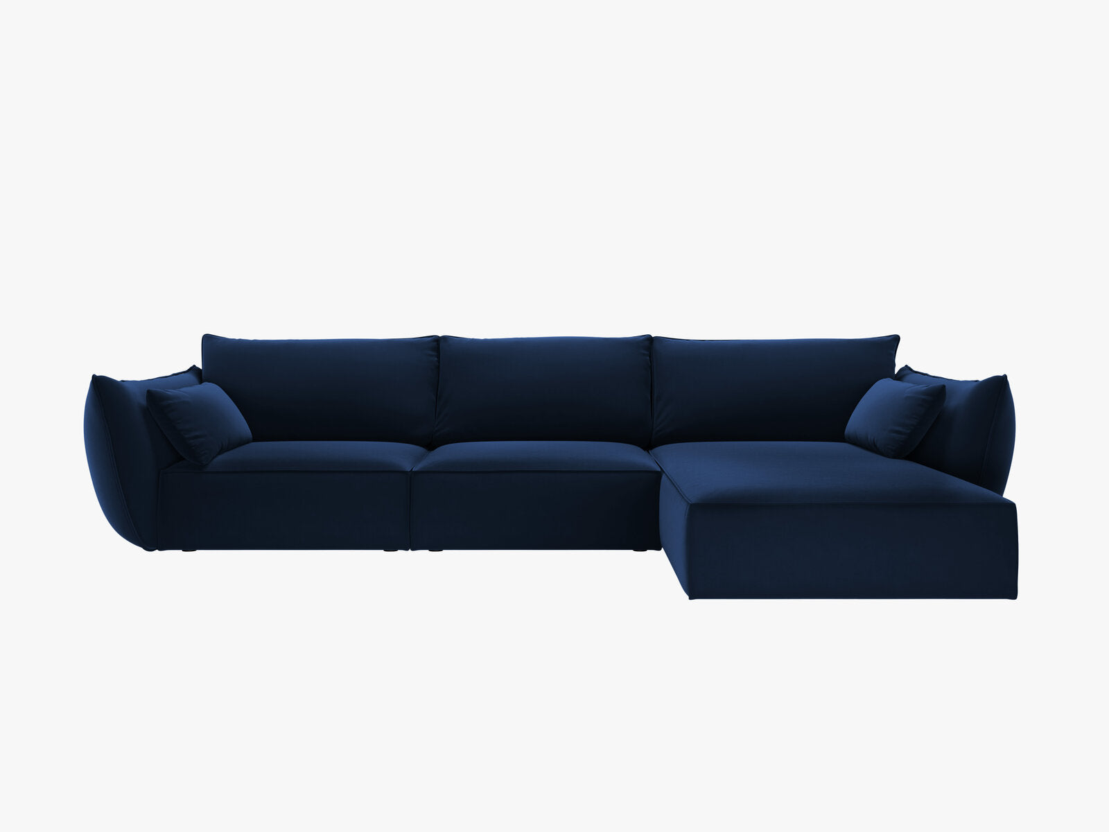 Micadoni Ecksofa Kaelle 4-Sitzer Rechts Samt Bluvel Königsblau