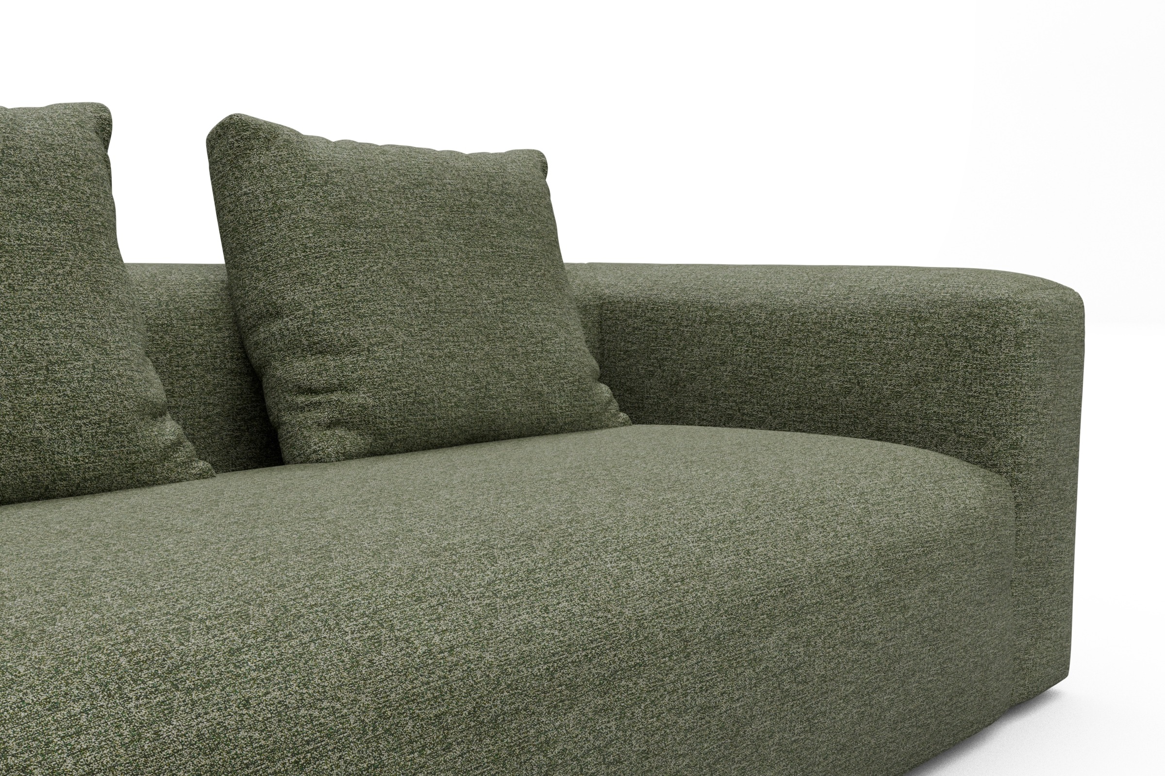 Ecksofa Fred Relax-Ecke links mit 2,5-Sitzer Carreno-Vivid-Green
