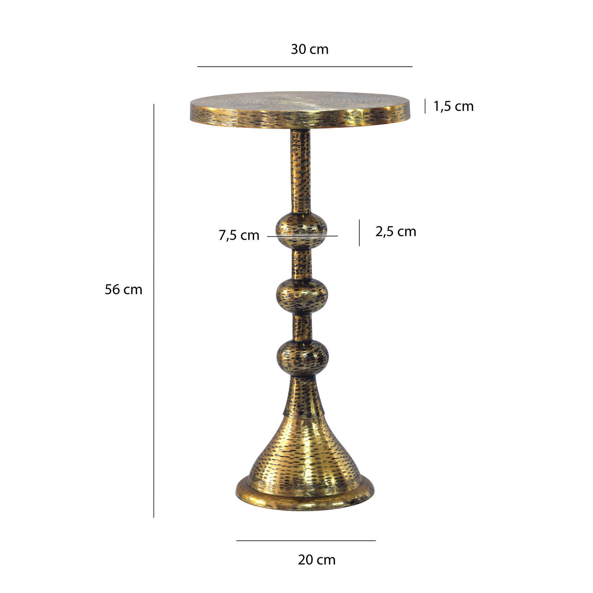 Beistelltisch Kvitsoy Aluminium Gold Ø 30 cm