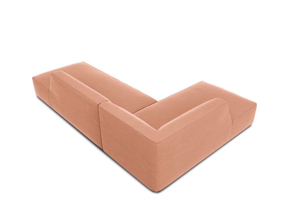 Cosmopolitan Design Ecksofa Siena 4-Sitzer offen Samt Salvador Rosa Links