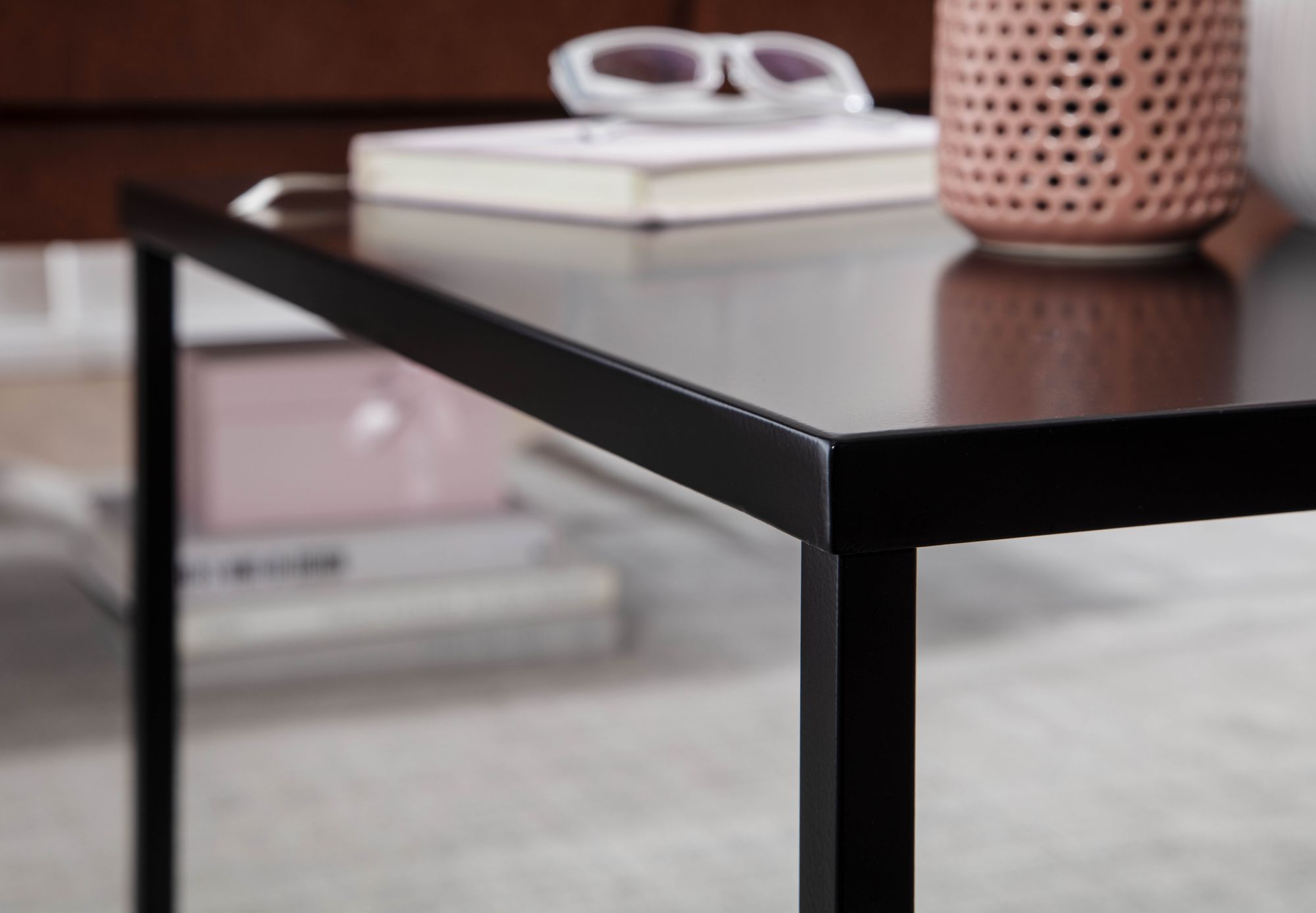 Couchtisch Storhofdi Metall Schwarz 60 × 60 × 40 cm