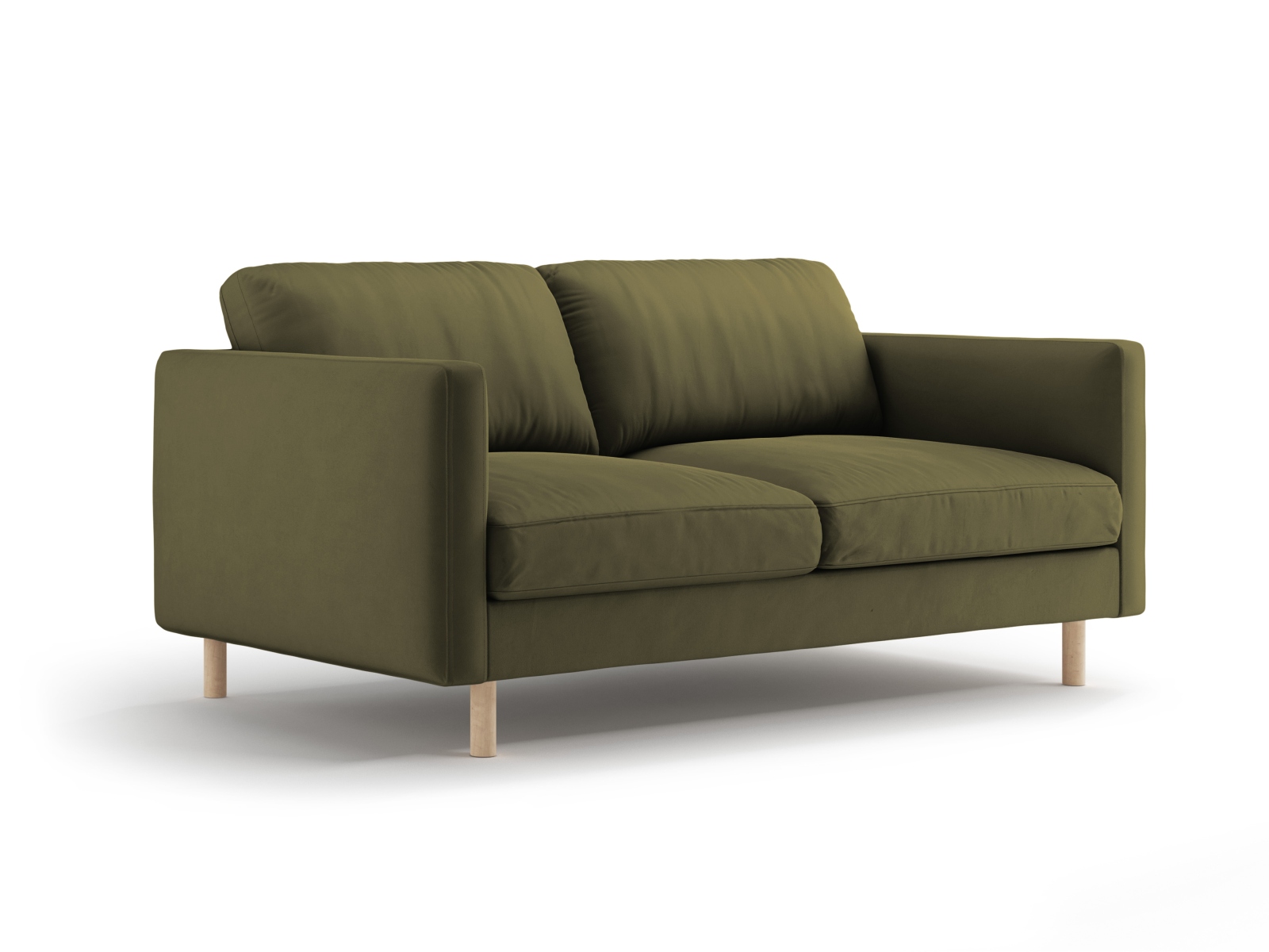 Micadoni Sofa Eden 2-Sitzer Samt Moßgrün Melange