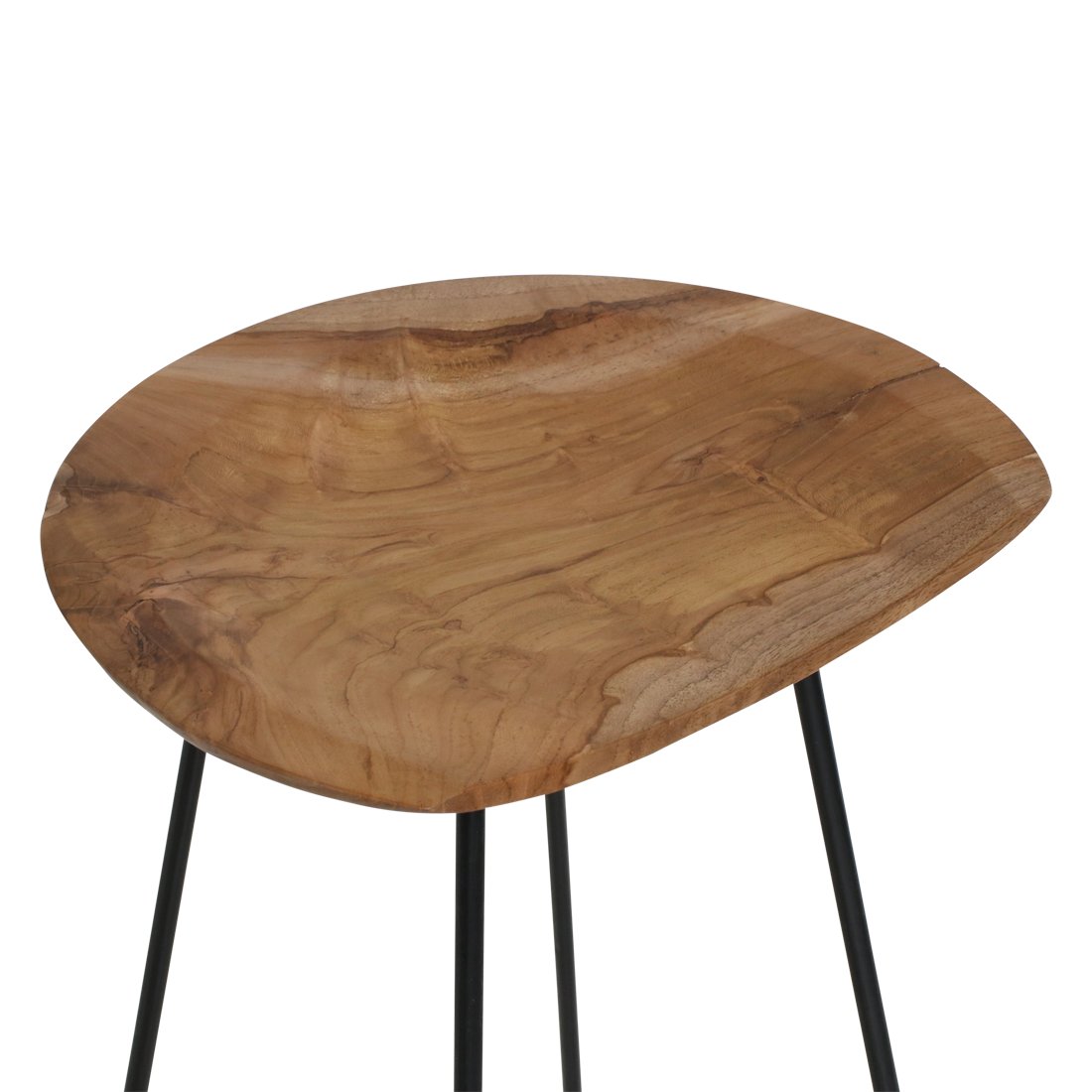 Raw Materials Loft Barhocker aus Teakholz natur 41x42x77cm