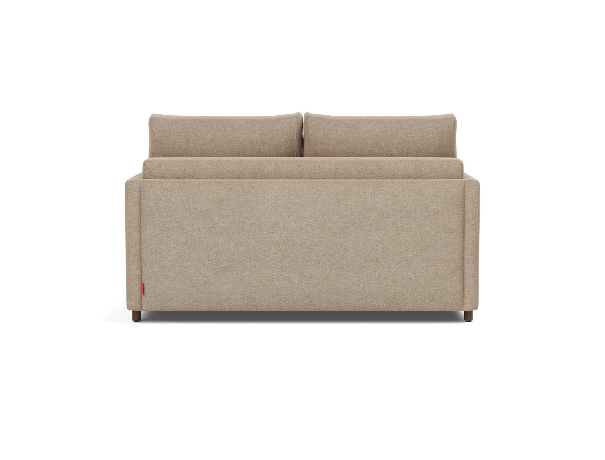 Schlafsofa Neah mit Slim-Armlehnen 140 Flachgewebe Phobos 587-Mocha