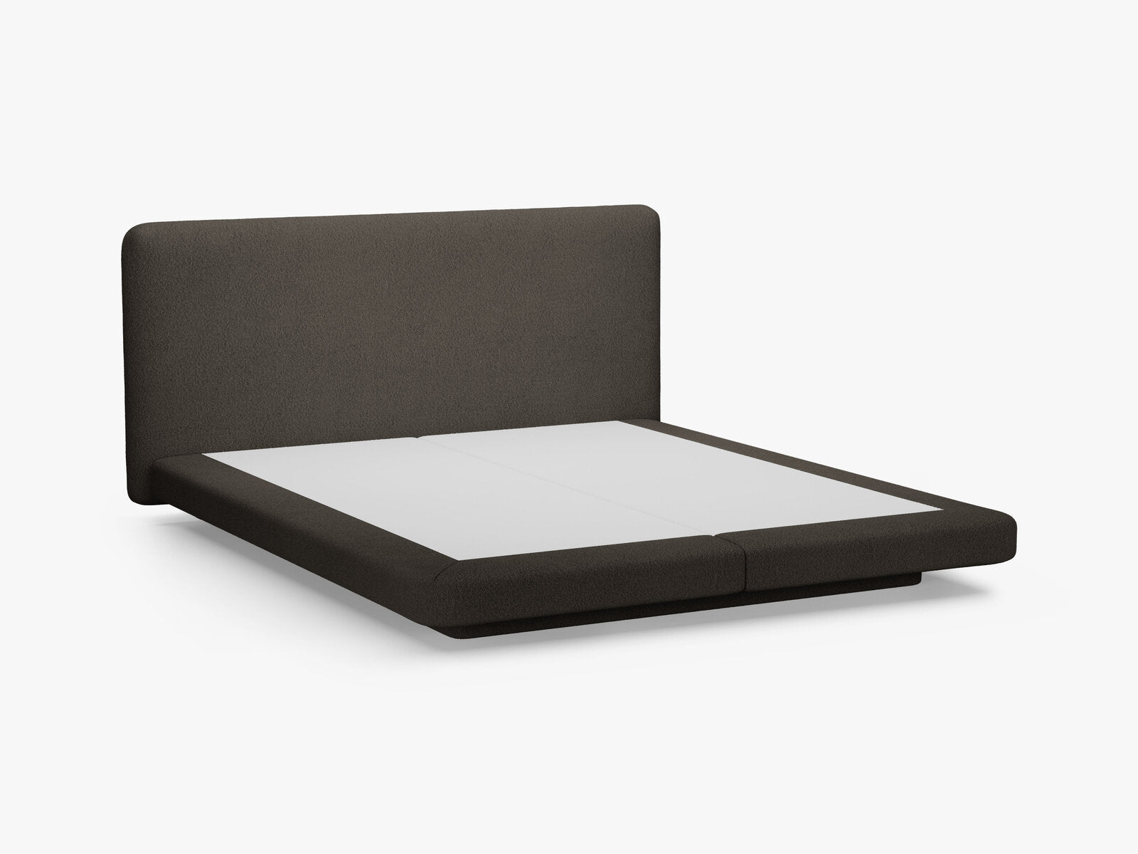 Micadoni Polsterbett mit Kopfteil Linea Boucle Baloo Braun 160x200